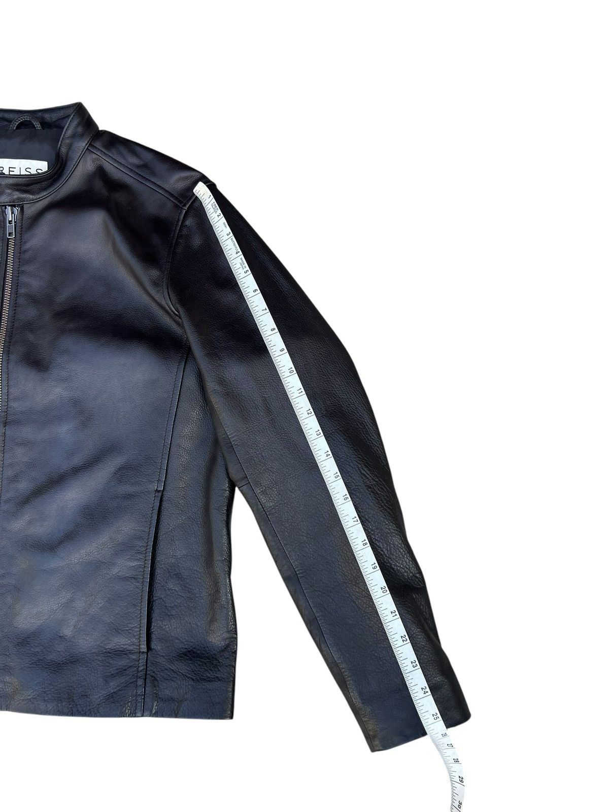 Reiss REISS Knox Cow Leather Jacket Racer Size US XL / EU 56 / 4 - 4 Thumbnail
