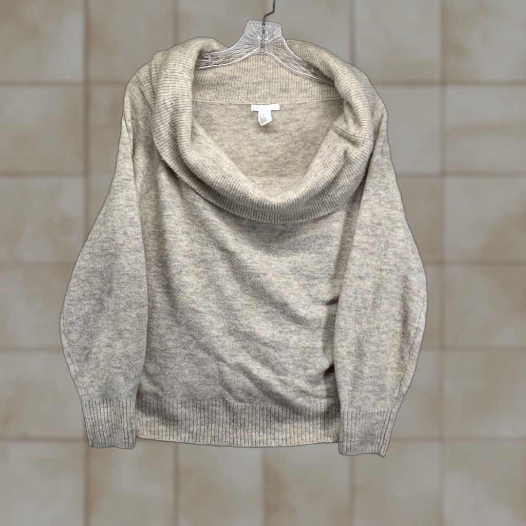 H&M H&M Wool Blend Cowl Neck Sweater Womens Size Small Long Sleeve Beige Pullover small Womens Boho City Classic 90s? Size S / US 4 / IT 40 - 1 Thumbnail