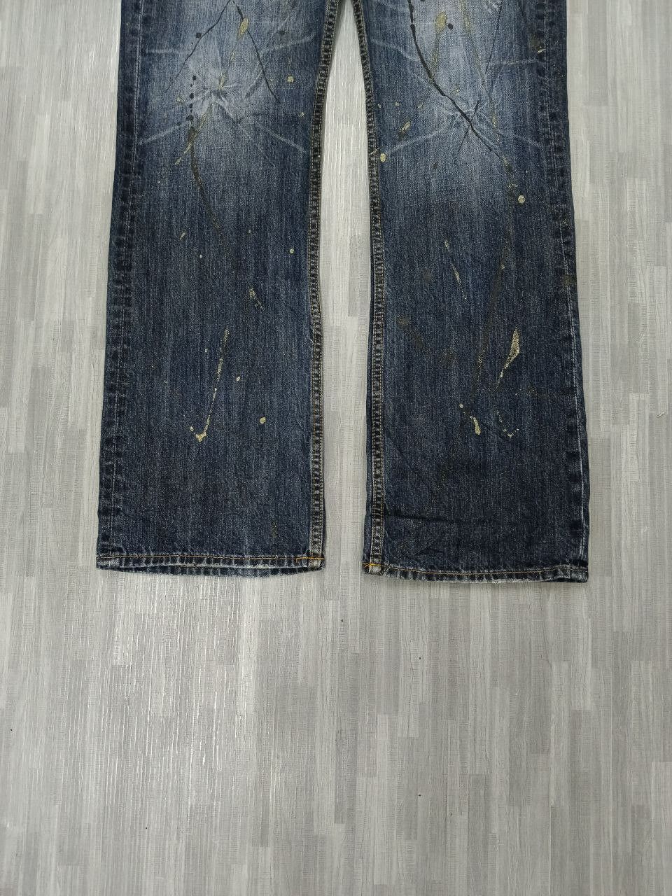 Japanese Brand FLARE SPLATTER WASHED UNBRANDED DENIM PANTS Size US 33 - 6 Thumbnail