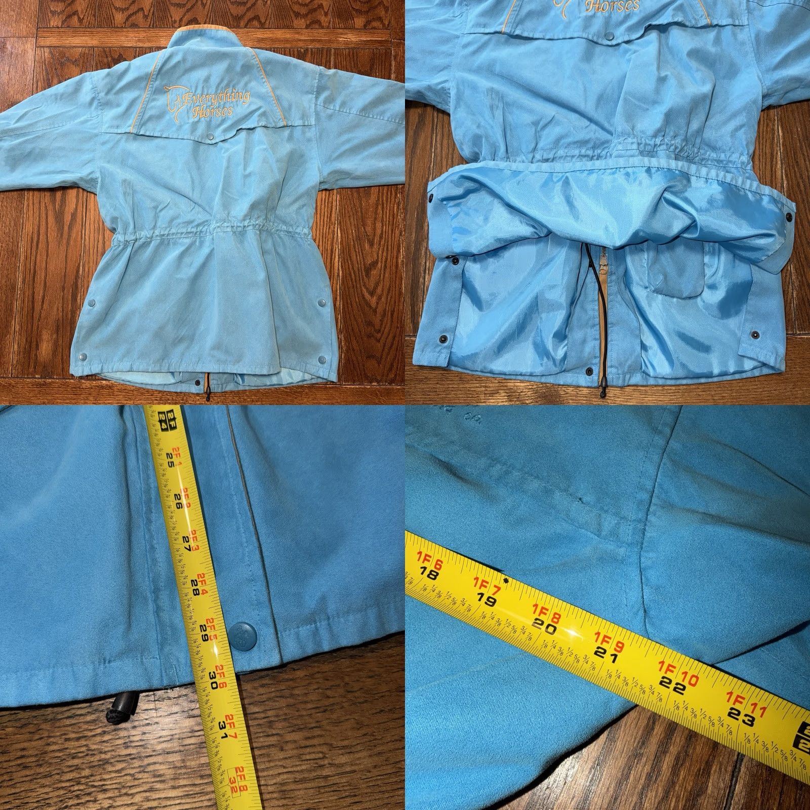 Vintage Outback Trading Ranch Jacket Microsuede Medium Blue Women Regular Zipper Pockets All Seasons Horse Western Casual Workwear Size M / US 6-8 / IT 42-44 - 8 Thumbnail