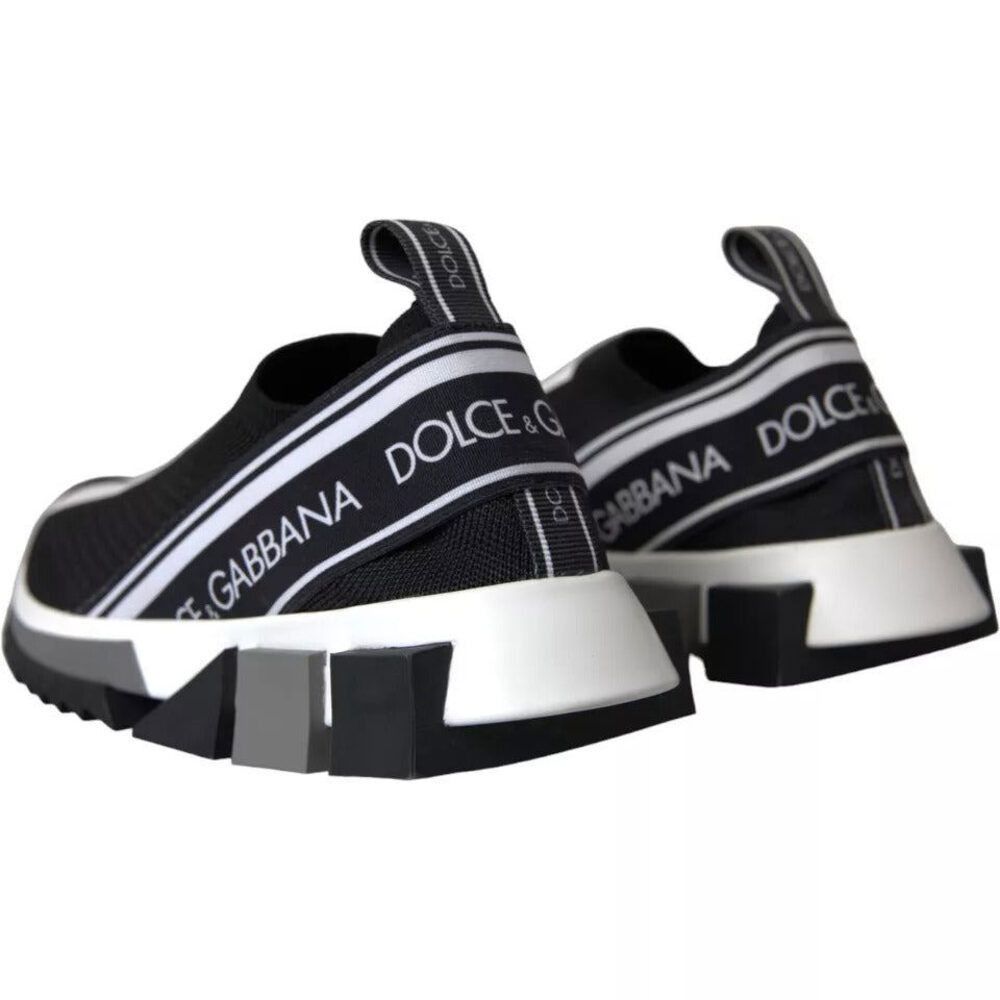 Dolce & Gabbana Dolce & Gabbana Black White Slip On Sorrento Sneakers Shoes Size US 6.5 / IT 36.5 - 2 Thumbnail