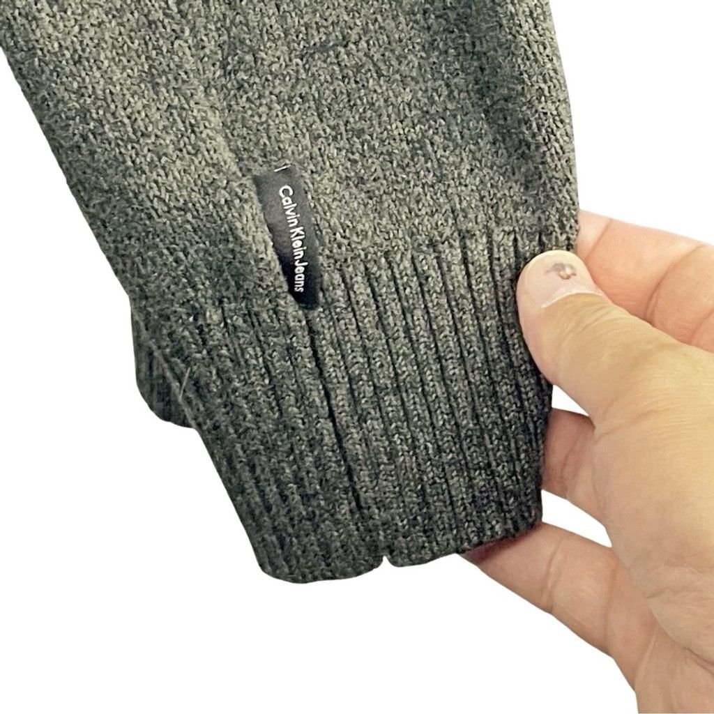 Calvin Klein CALVIN KLEIN JEANS Men 2010's Olive Green Sweater Flawless L Size US L / EU 52-54 / 3 - 3 Thumbnail