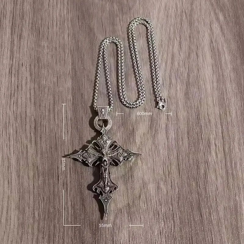 Japanese Brand Gothic Skeleton Cross Necklace Size ONE SIZE - 4 Thumbnail