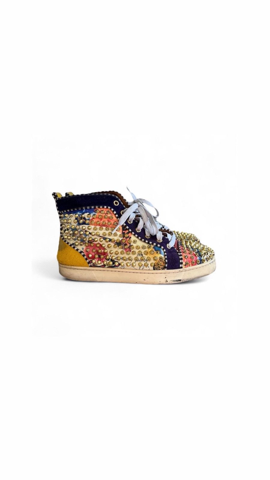 Christian Louboutin Louboutin Red Bottom Gold Spiked Sneakers Size US 8 / EU 41 - 1 Thumbnail