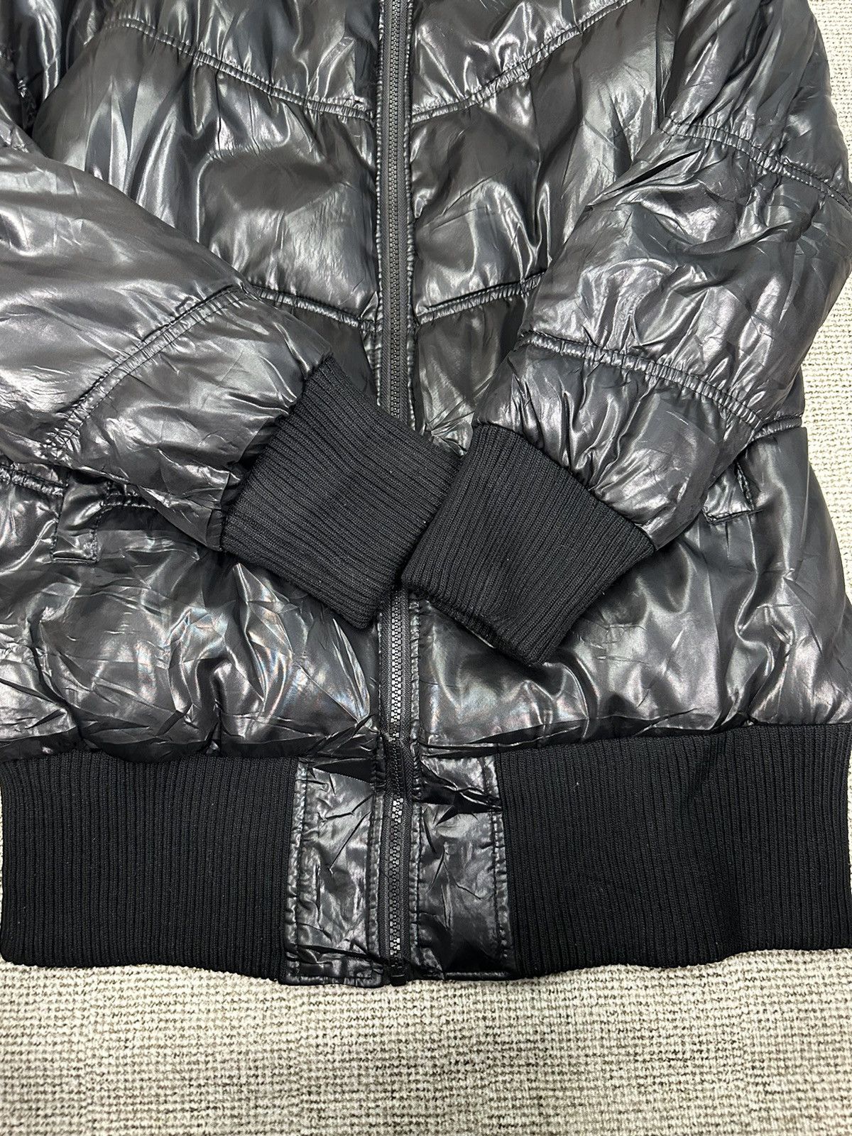 Le Grande Bleu (L.G.B.) Pendora Faux Fur Wax Puffer LGB Style Jacket Z254 Size US L / EU 52-54 / 3 - 4 Thumbnail