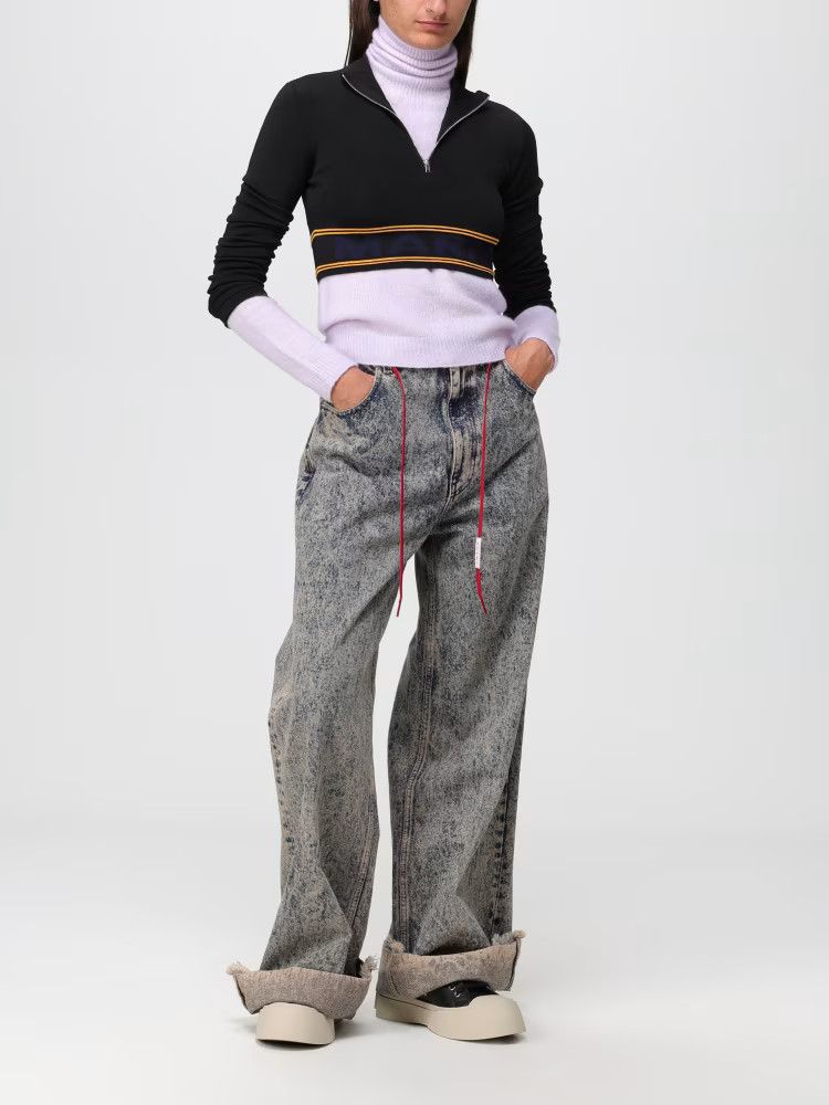 Marni o1y1125 Turtleneck Sweater in Black/Yellow Size M / US 6-8 / IT 42-44 - 2 Thumbnail