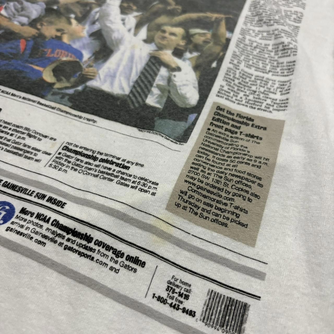 Designer Vintage Hello History Florida Gators Champions T Shirt 2007 Size US XL / EU 56 / 4 - 7 Thumbnail