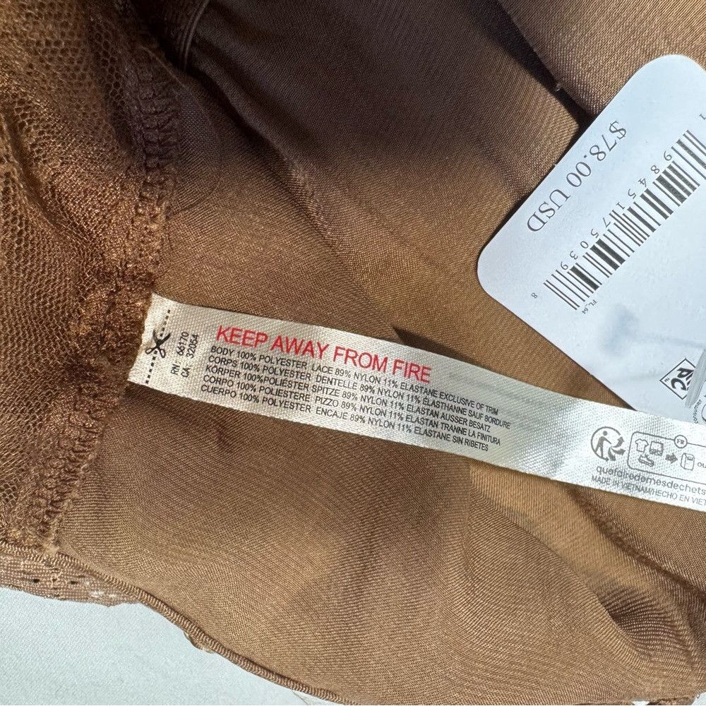 Free People NWT New Free People Tell Me More Toffee Brown Bodysuit Size Size M / US 6-8 / IT 42-44 - 8 Thumbnail