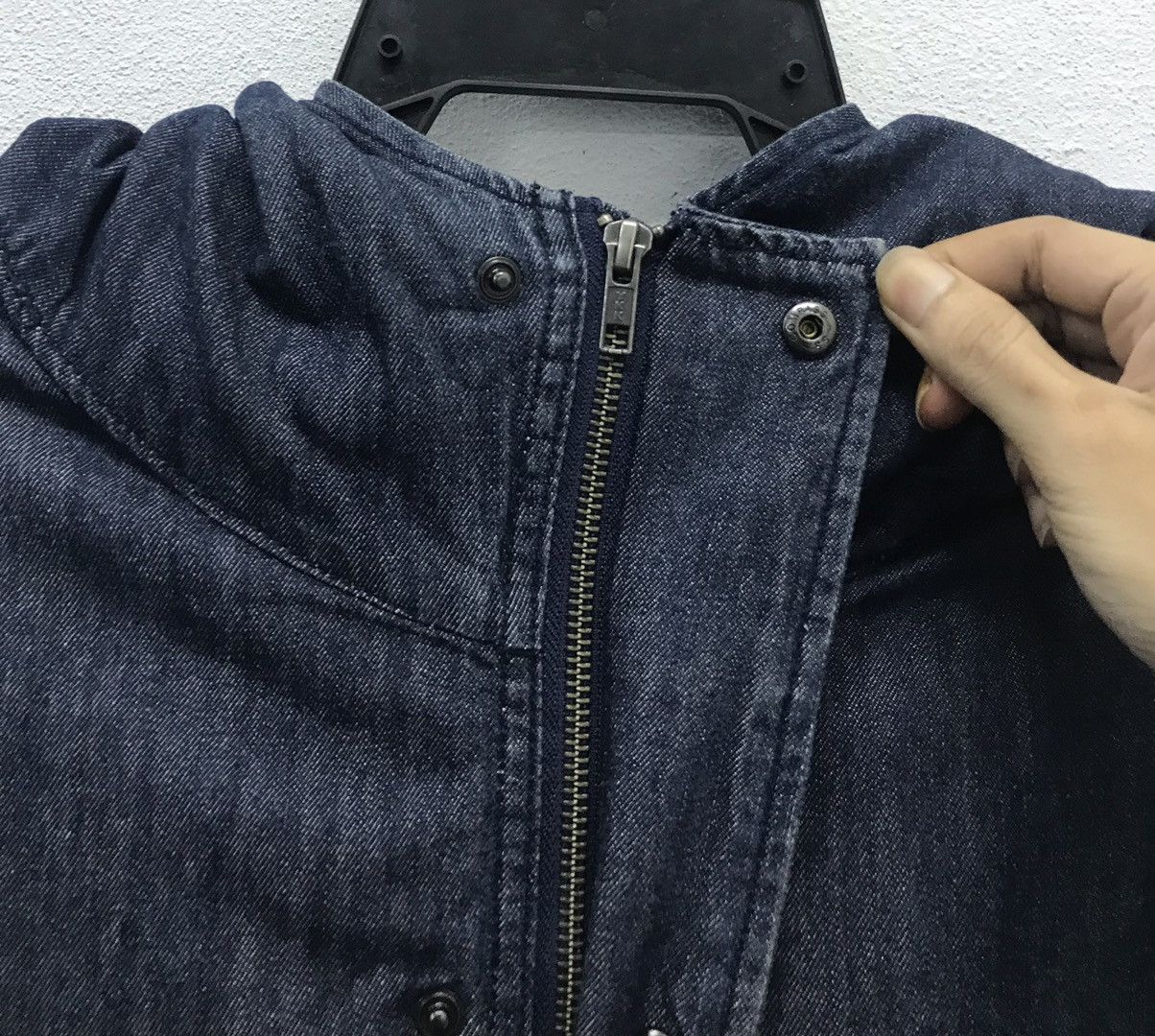 Japanese Brand × Vintage Vintage Back Number Est 1980 Long Denim Jacket HOODIE Size US M / EU 48-50 / 2 - 4 Thumbnail