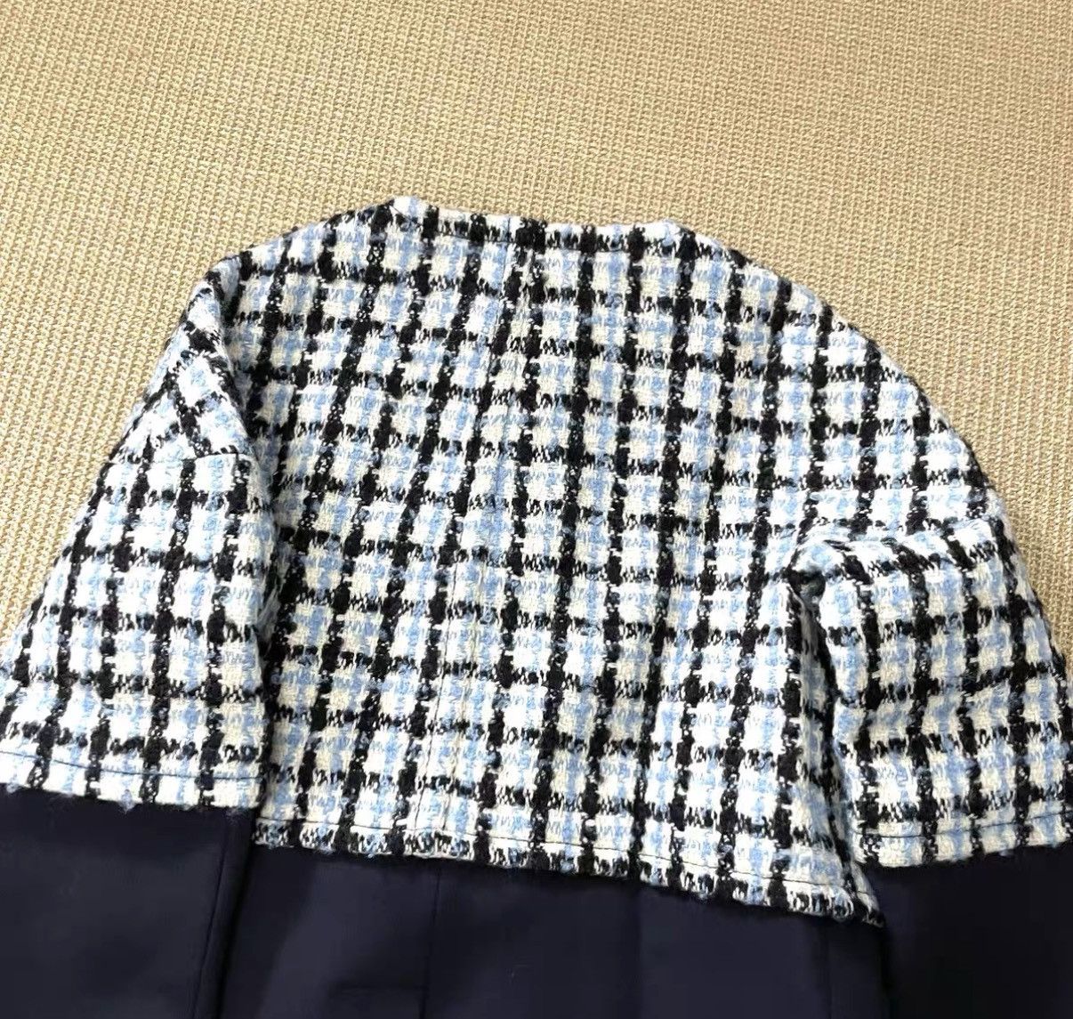Marni Marni Navy Tweed Panel Boxy Cropped Jacket J29 Size S / US 4 / IT 40 - 5 Thumbnail