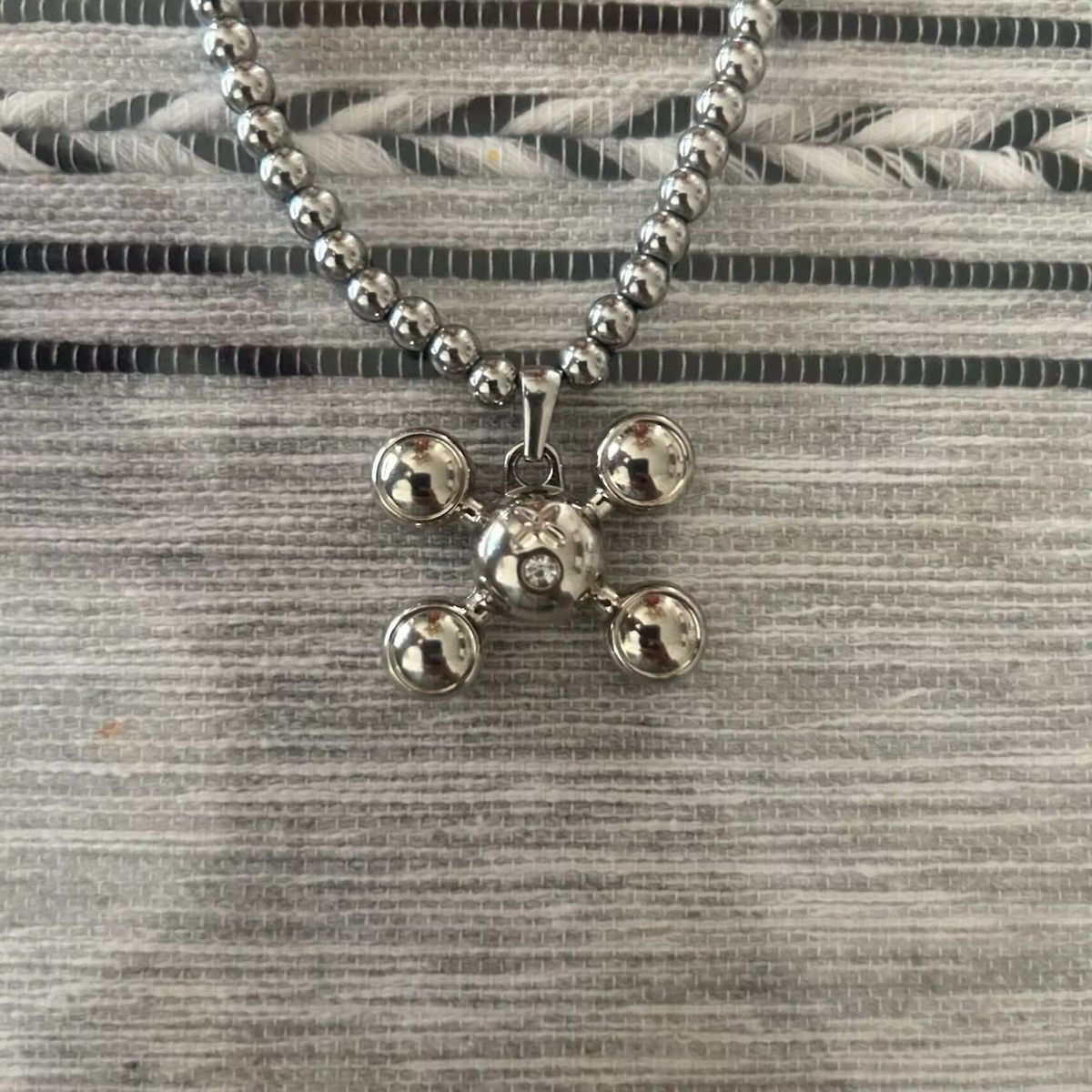 Jewelry Harajuku Quadangle Ball Pendant Necklace Y2K Size ONE SIZE - 2 Thumbnail