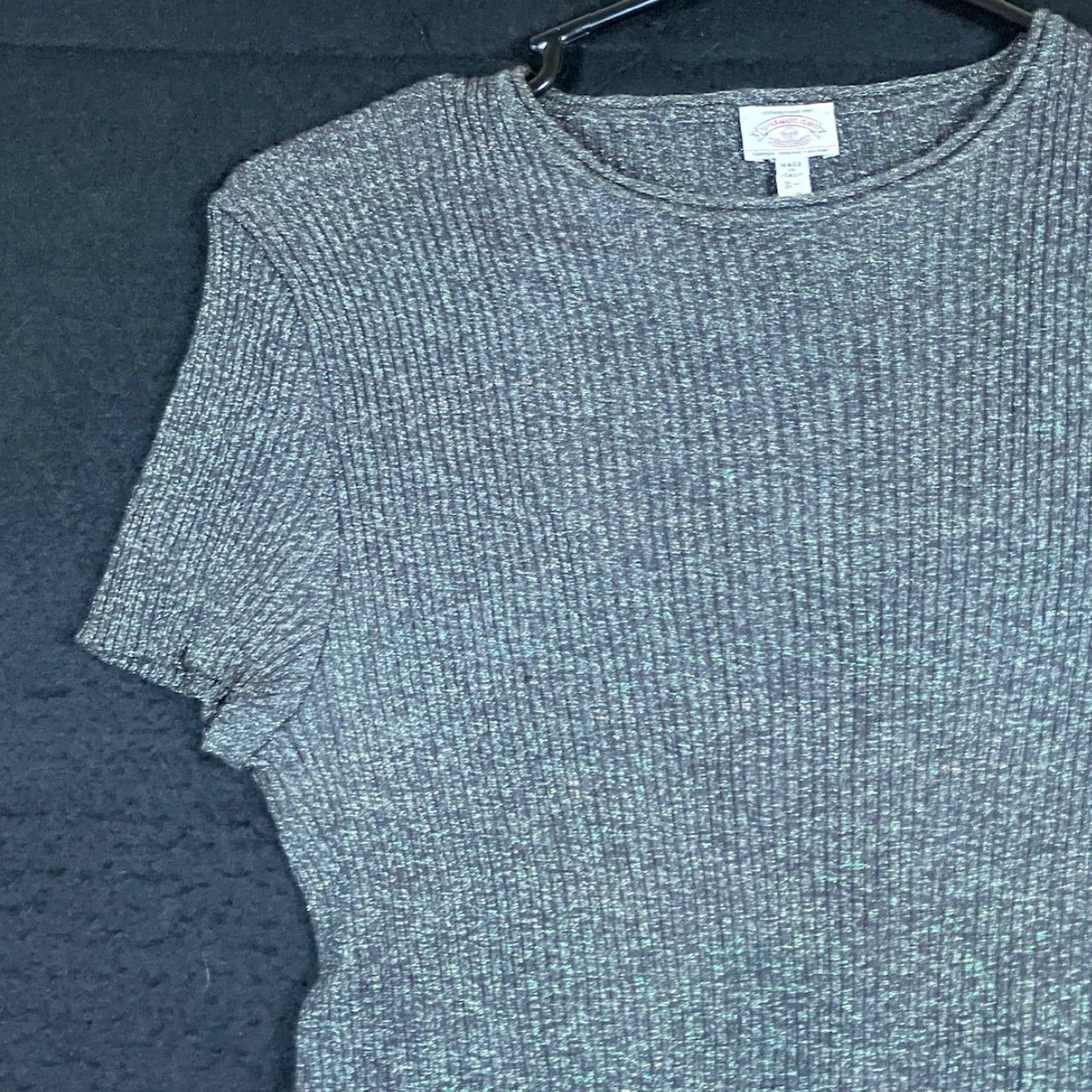 Armani VINTAGE Armani Womens Shirt Gray Metallic Ribbed Crew Neck Modal Blend 12 Size XL / US 12-14 / IT 48-50 - 4 Thumbnail