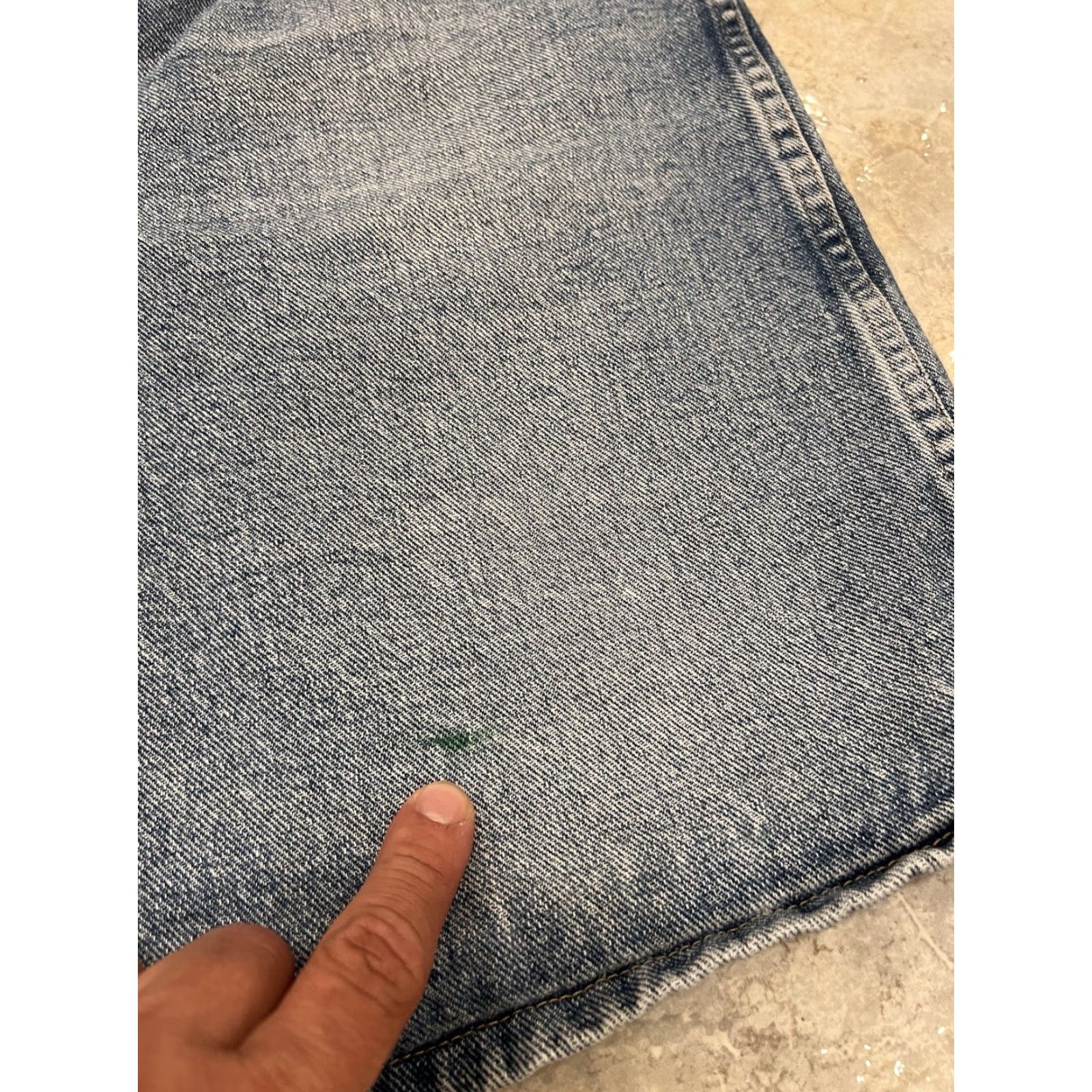 Wrangler Wrangler Denim 36 Mens Relaxed Fit 9" Shorts Bermuda Jorts Distressed Denim Blue Light Wash 5 Pocket Cargo Workwear Casual Outdoor Mens Size US 36 / EU 52 - 6 Thumbnail