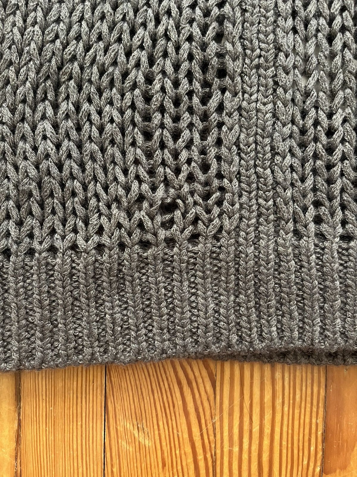 Rick Owens Rick Owens Las Palmas Open Knit Chunky Cashmere Sweater Dust Size US L / EU 52-54 / 3 - 7 Thumbnail