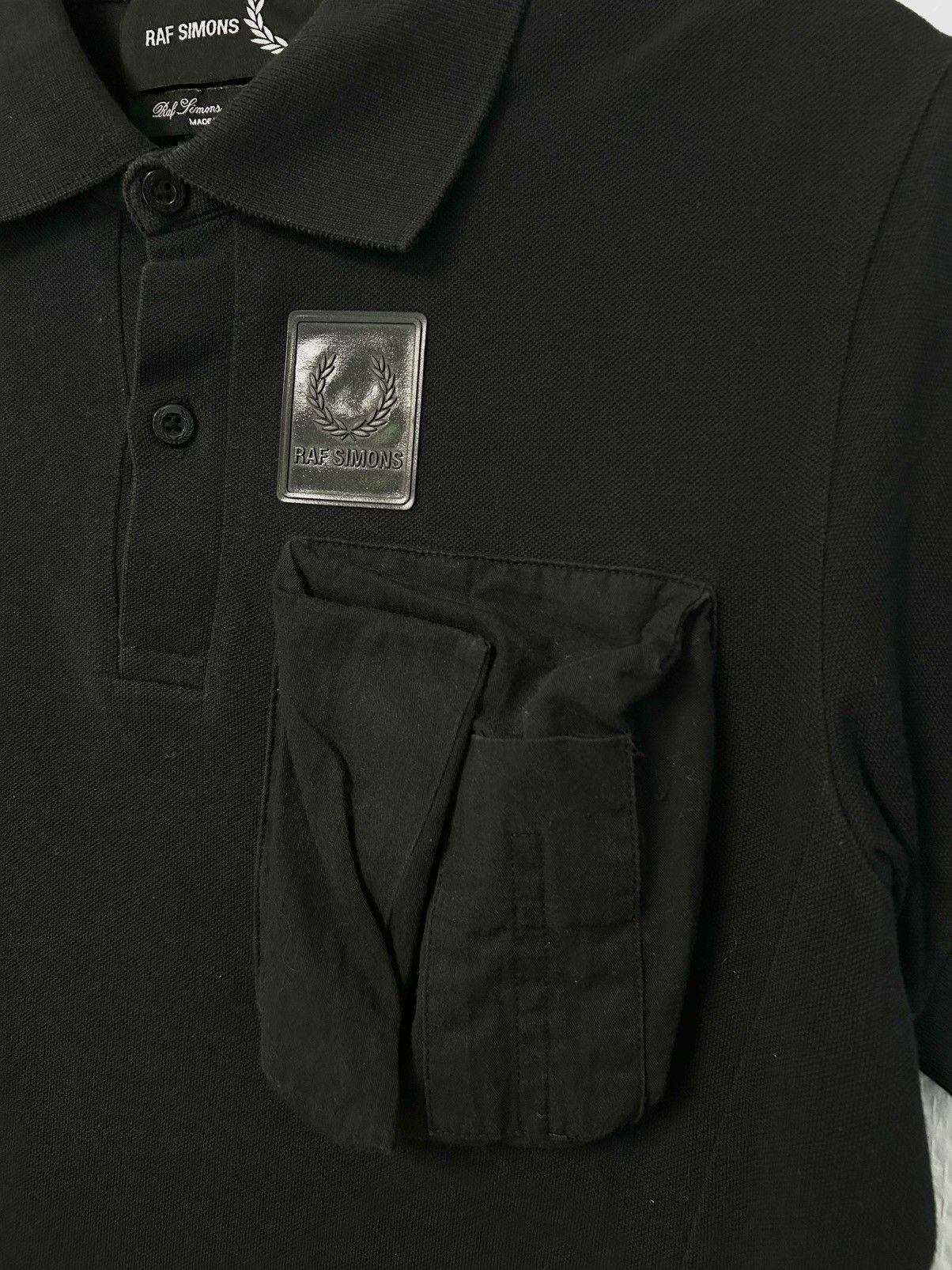 Raf Simons Raf Simons Cargo Pocket Rubber Logo Polo 🖤Schwarz Size US S / EU 44-46 / 1 - 2 Thumbnail