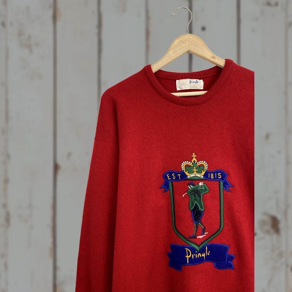 Pringle Of Scotland VINTAGE Pringle Sweater Golf Wool 90s Red XL Men Pullover Scotland Wool, 90s, Golf, Pringle of Scotland Mens XL Red Sweater Size US XL / EU 56 / 4 - 1 Thumbnail