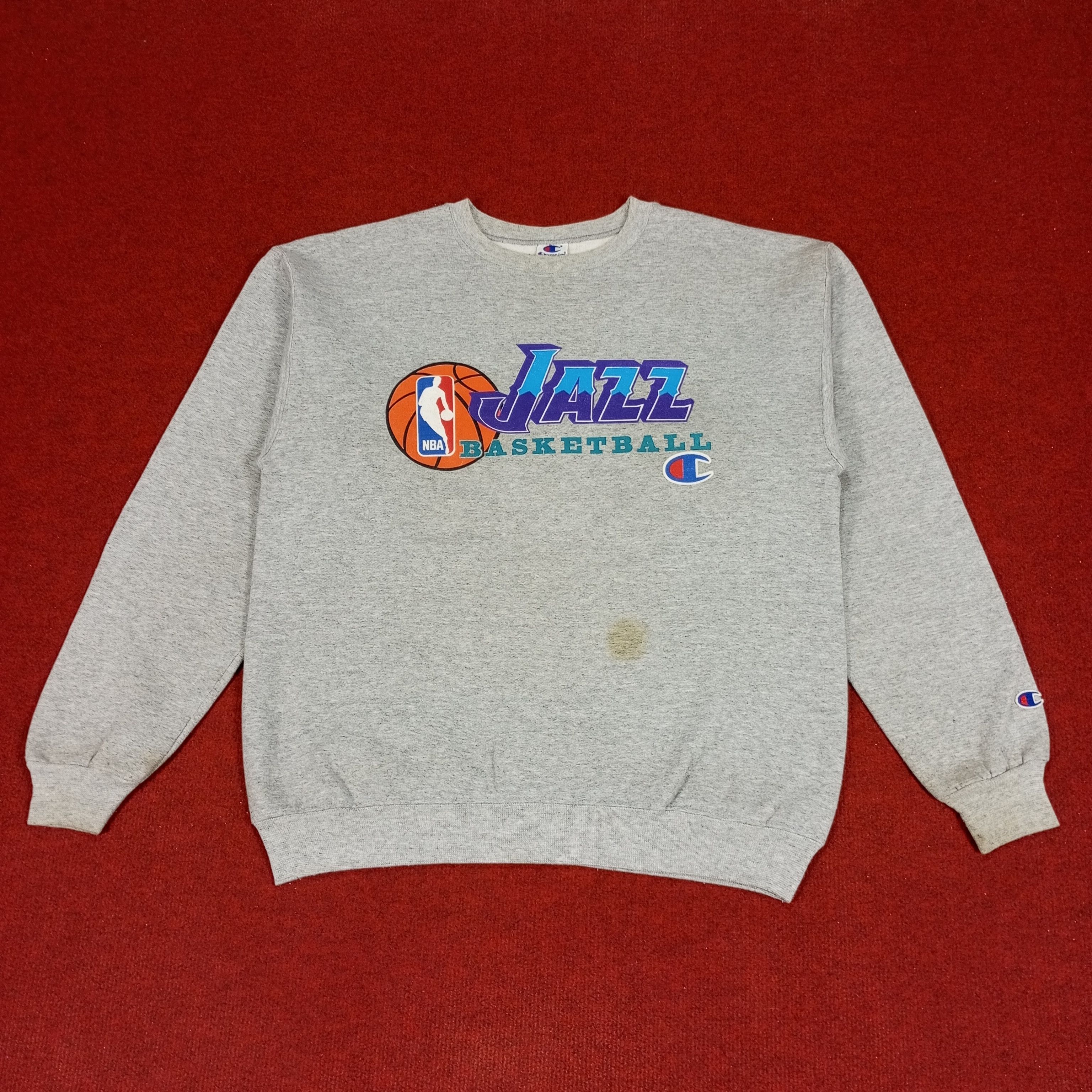 Champion × NBA × Vintage NBA Jazz Basketball X Champion Sweatshirt Streetwear Style Size US M / EU 48-50 / 2 - 1 Thumbnail