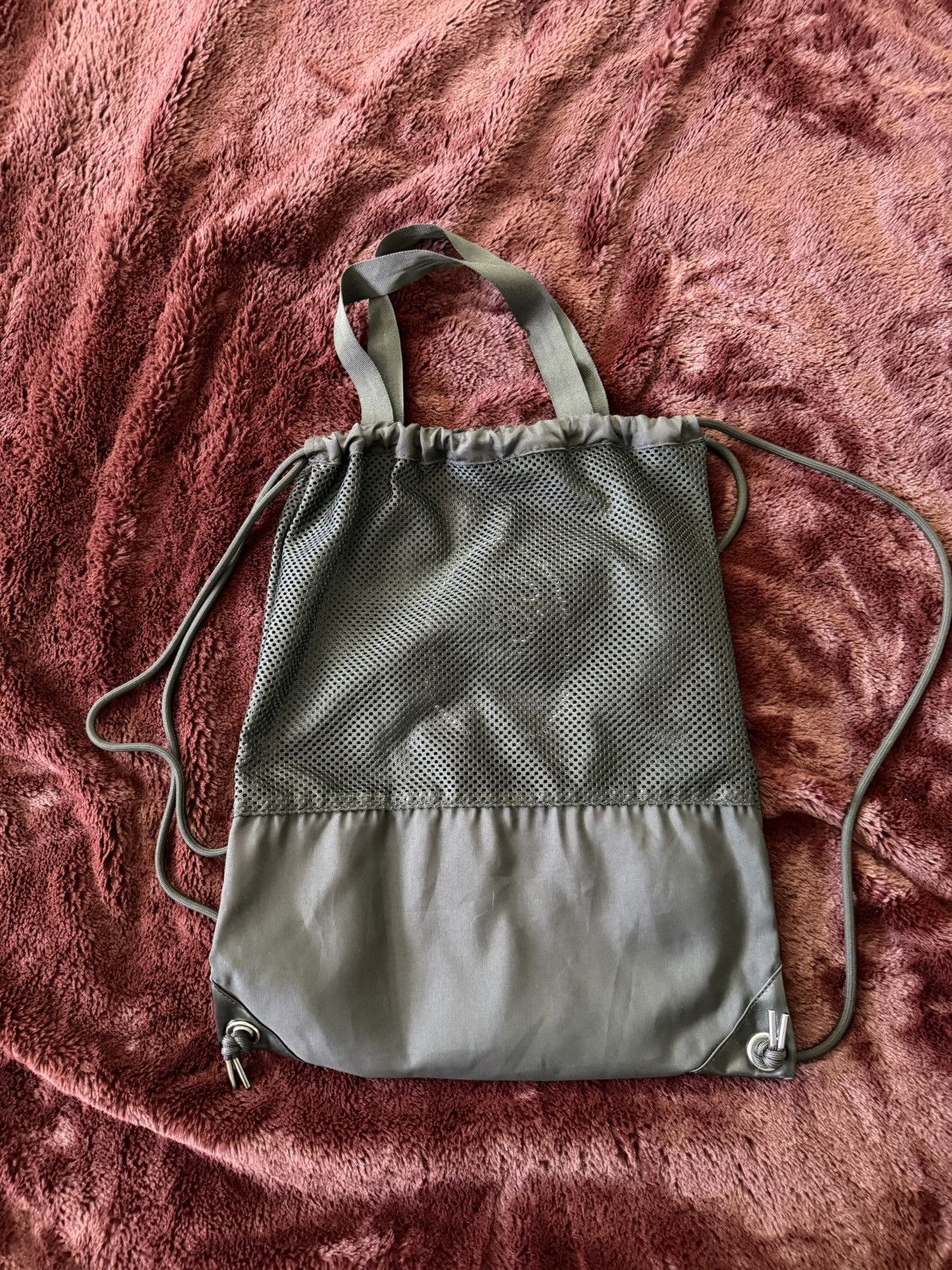 Bape Bape Mesh Drawstring Bag With Zipper Pocket Size ONE SIZE - 2 Thumbnail