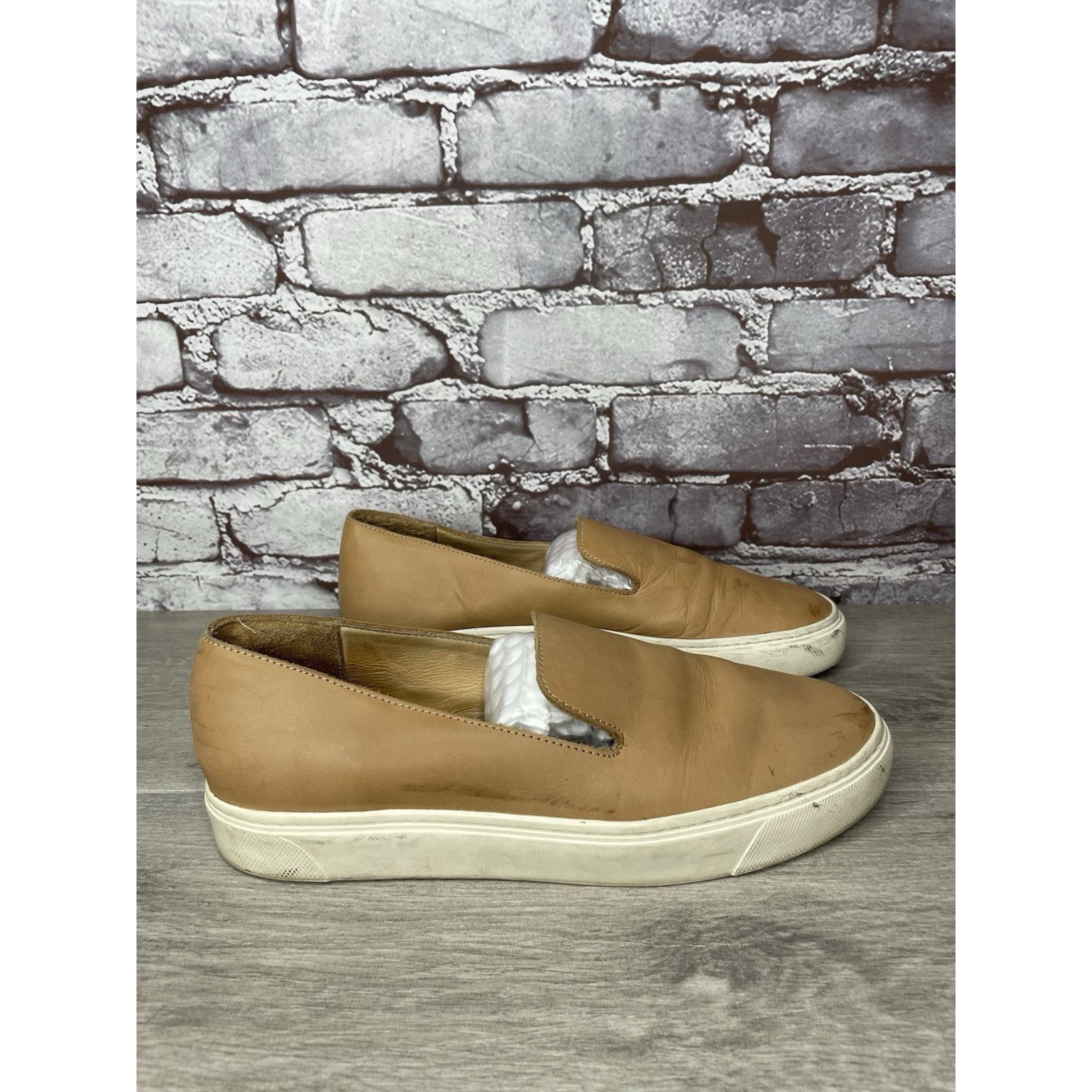 Nisolo Nisolo Vibram Tan Brown Leather Slip On Sneakers Shoes Women Size US 9 / IT 39 - 2 Thumbnail