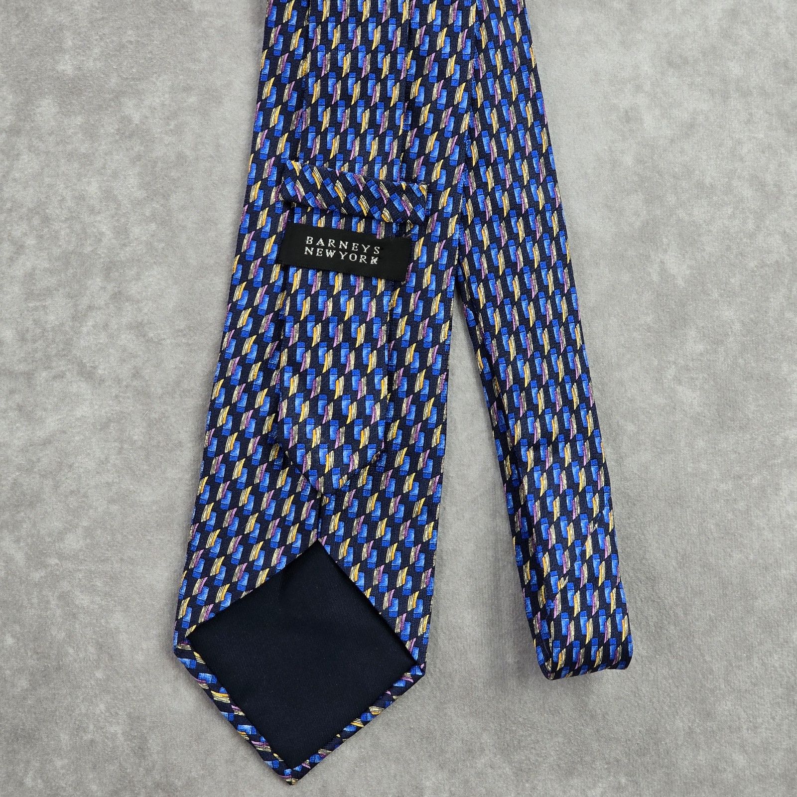 Barneys New York Barneys New York Blue Repp 100% Silk Italy Neck Tie Size 30 - 3 Thumbnail