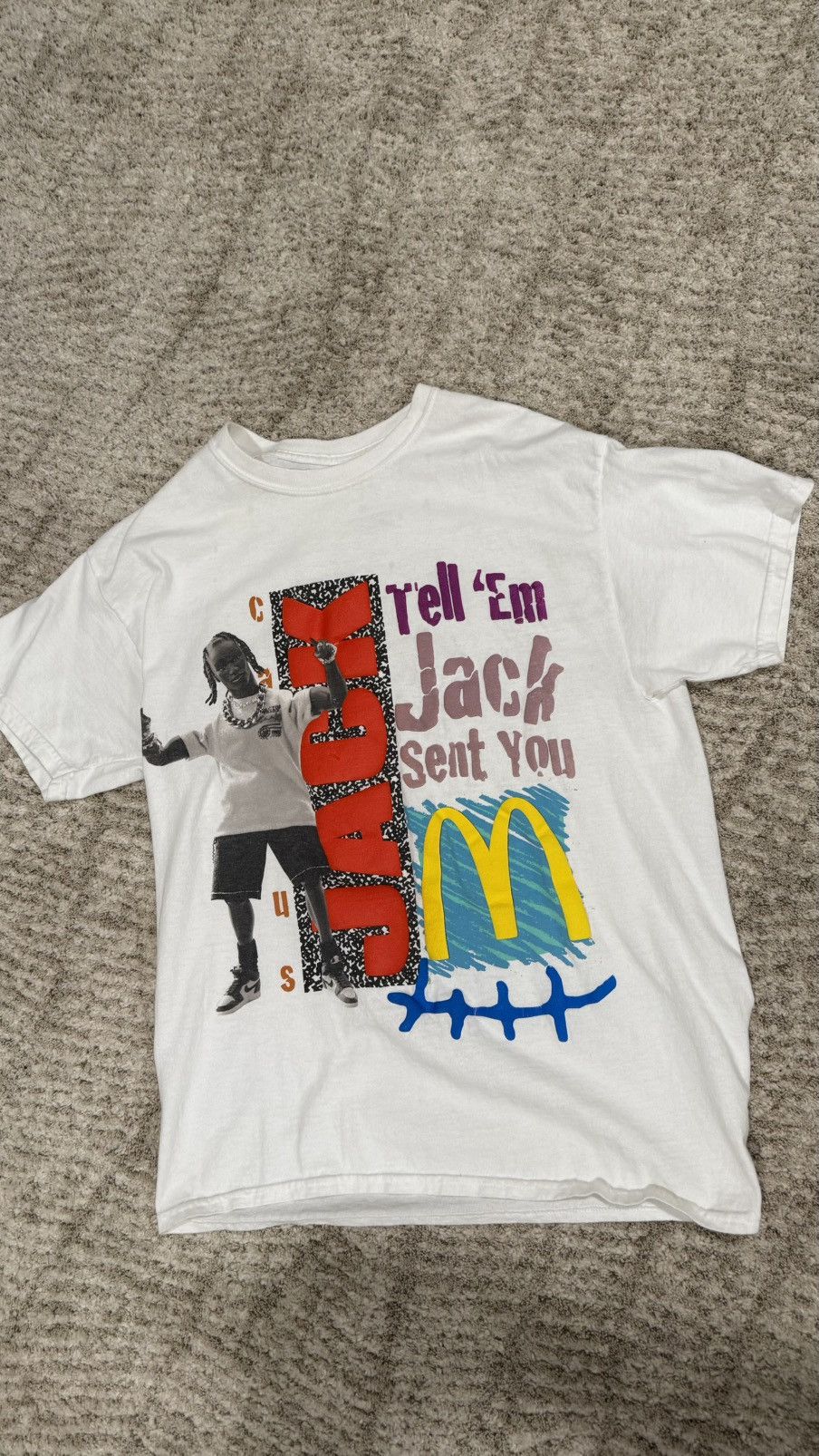 Travis Scott Travis Scott x Mcdonalds “Jack Smile” T-Shirt Size US M / EU 48-50 / 2 - 1 Thumbnail