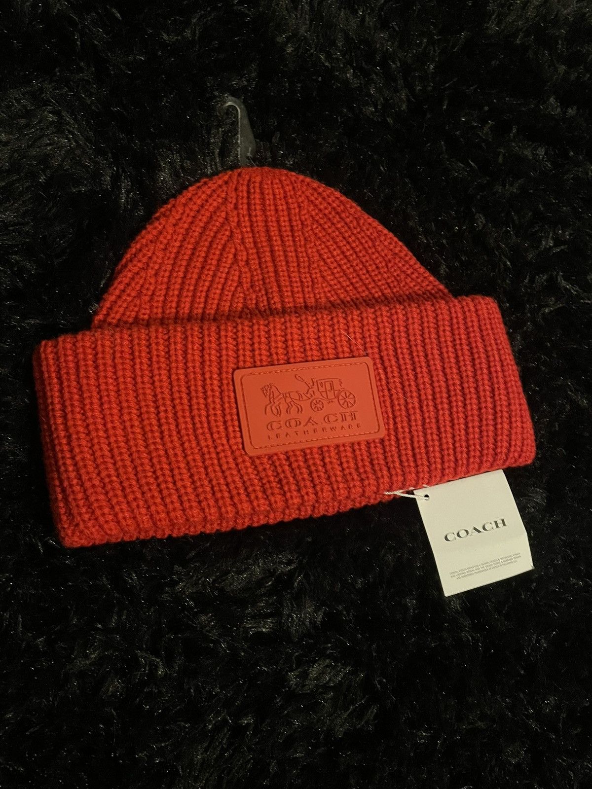 Coach Coach Women's Patch Beanie, Sport RED Size ONE SIZE - 1 Thumbnail