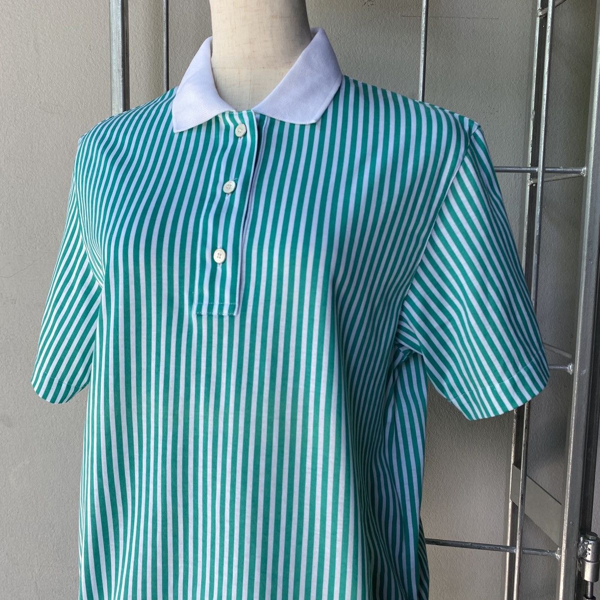 Dior Christian Dior Green & White Striped Polo Shirt Size M / US 6-8 / IT 42-44 - 14 Thumbnail