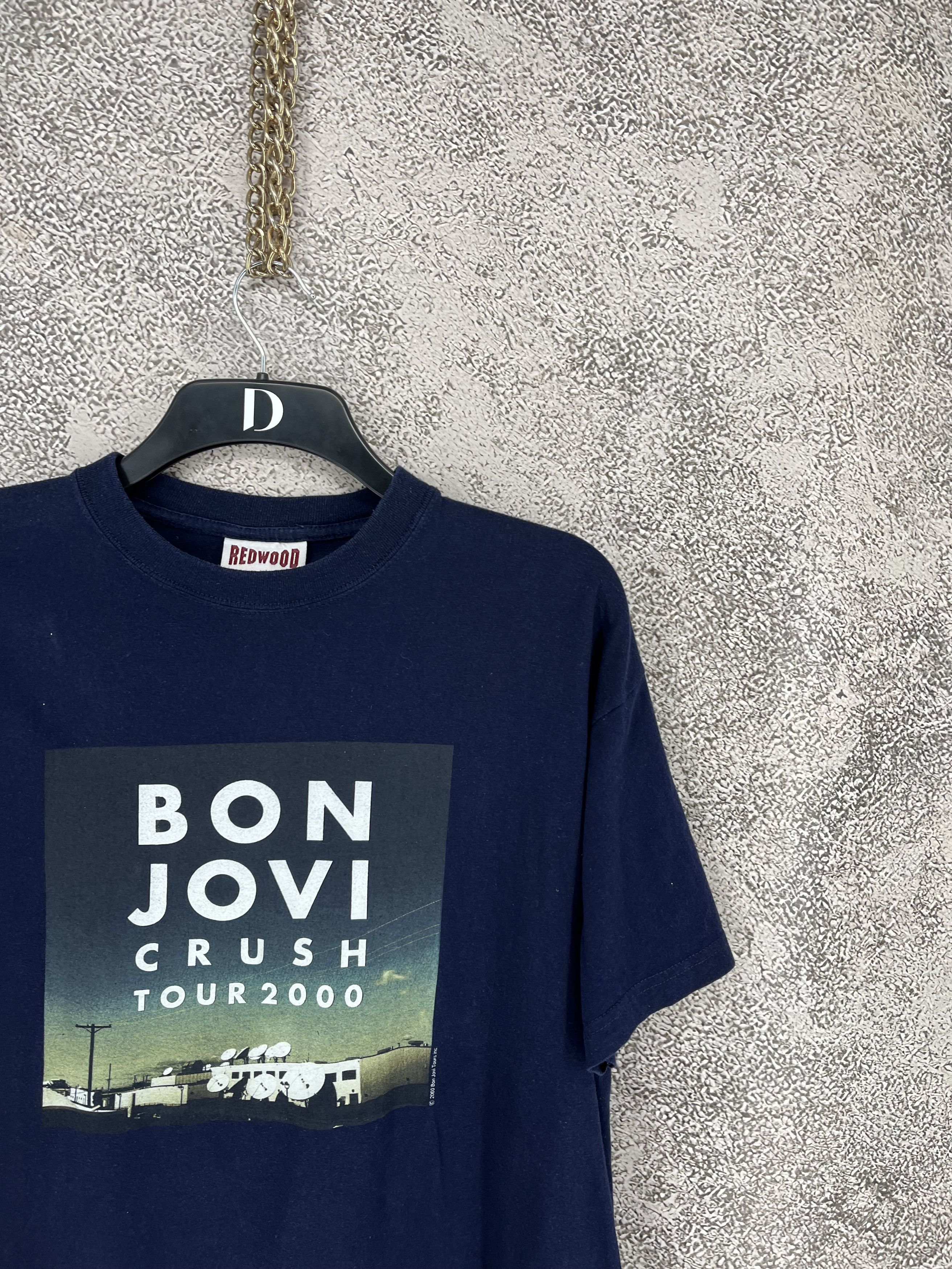 Band Tees Vintage Bon Jovi Crush Tour 2000 Rock Band T-Shirt Black Y2K Size US L / EU 52-54 / 3 - 5 Thumbnail