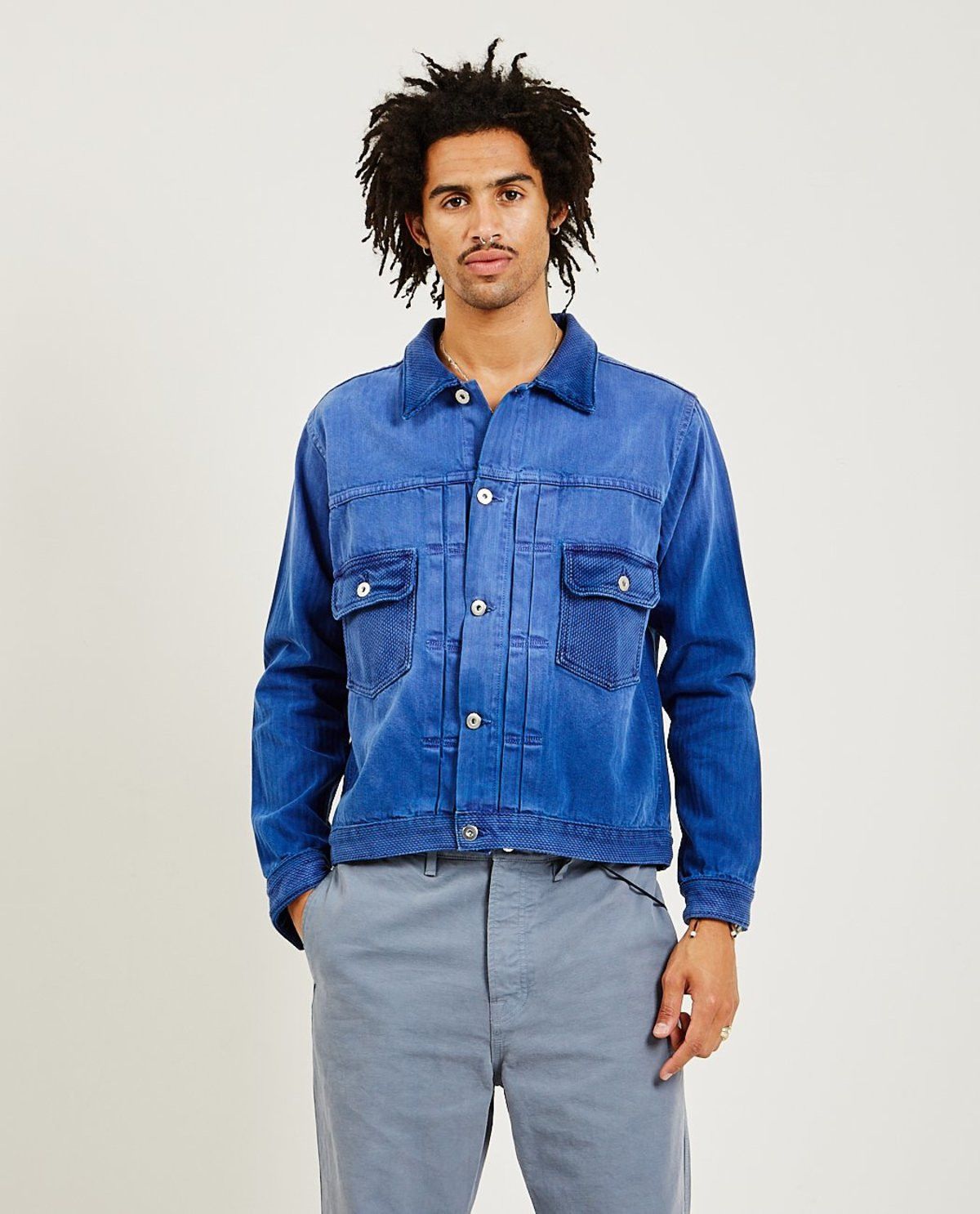 Samuel Zelig o1tko10825 Denim Jacket in Blue Size US M / EU 48-50 / 2 - 1 Thumbnail