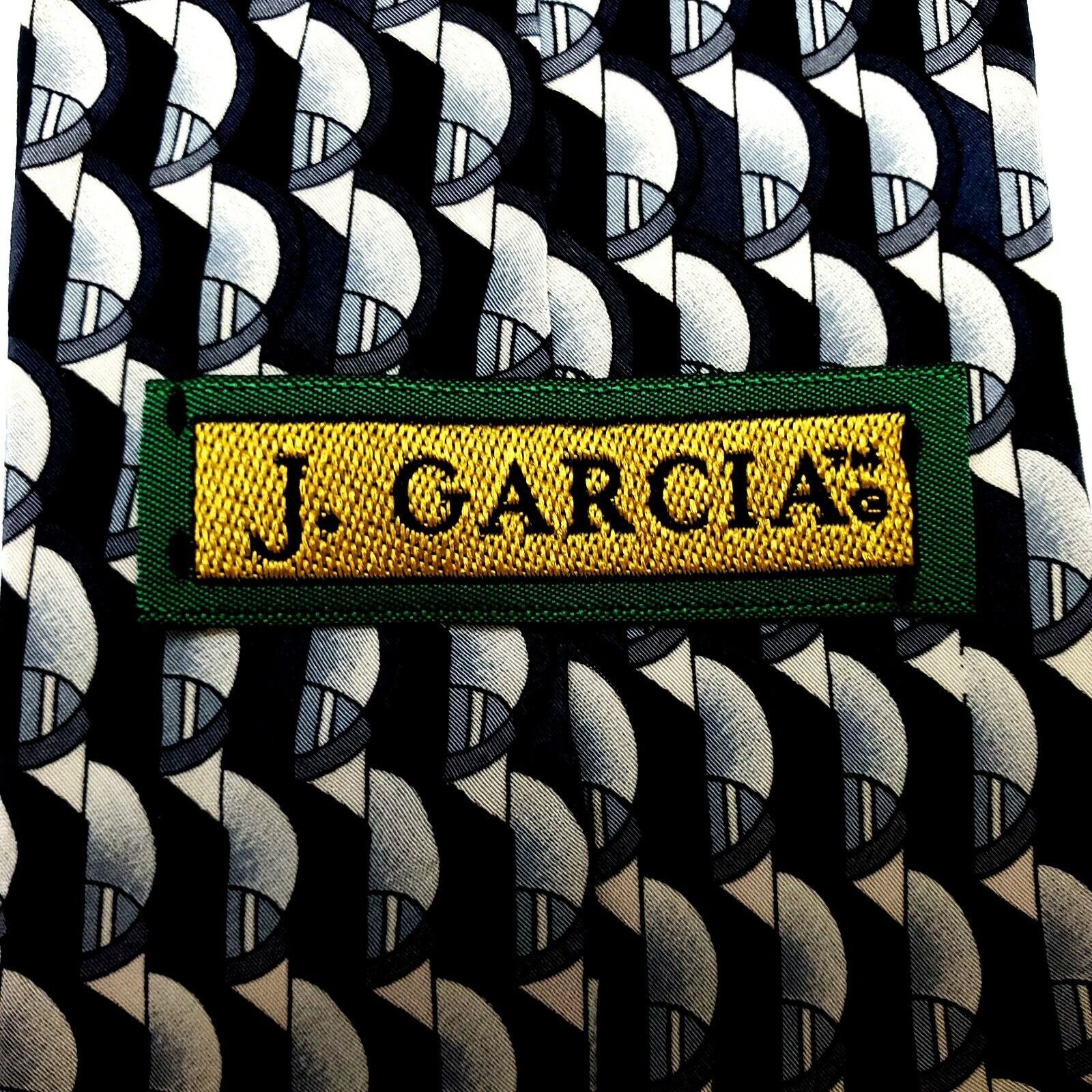 Grateful Dead J Garcia Blue Silk Tie Collection 10 Curves and Lines Print Size ONE SIZE - 3 Thumbnail