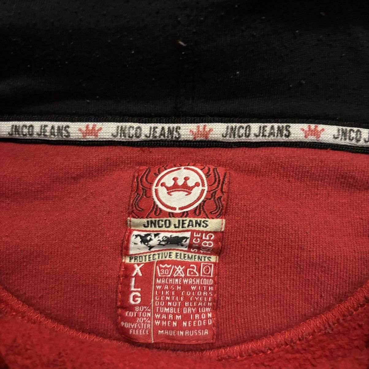 JNCO JNCO red hoodie Size US XL / EU 56 / 4 - 5 Thumbnail