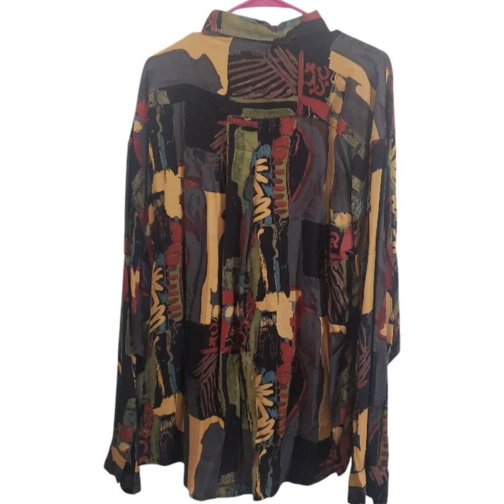 Designer CT1857 Goouch Men's Vintage 90's Abstract Long Sleeve Shirt Size US XL / EU 56 / 4 - 3 Thumbnail