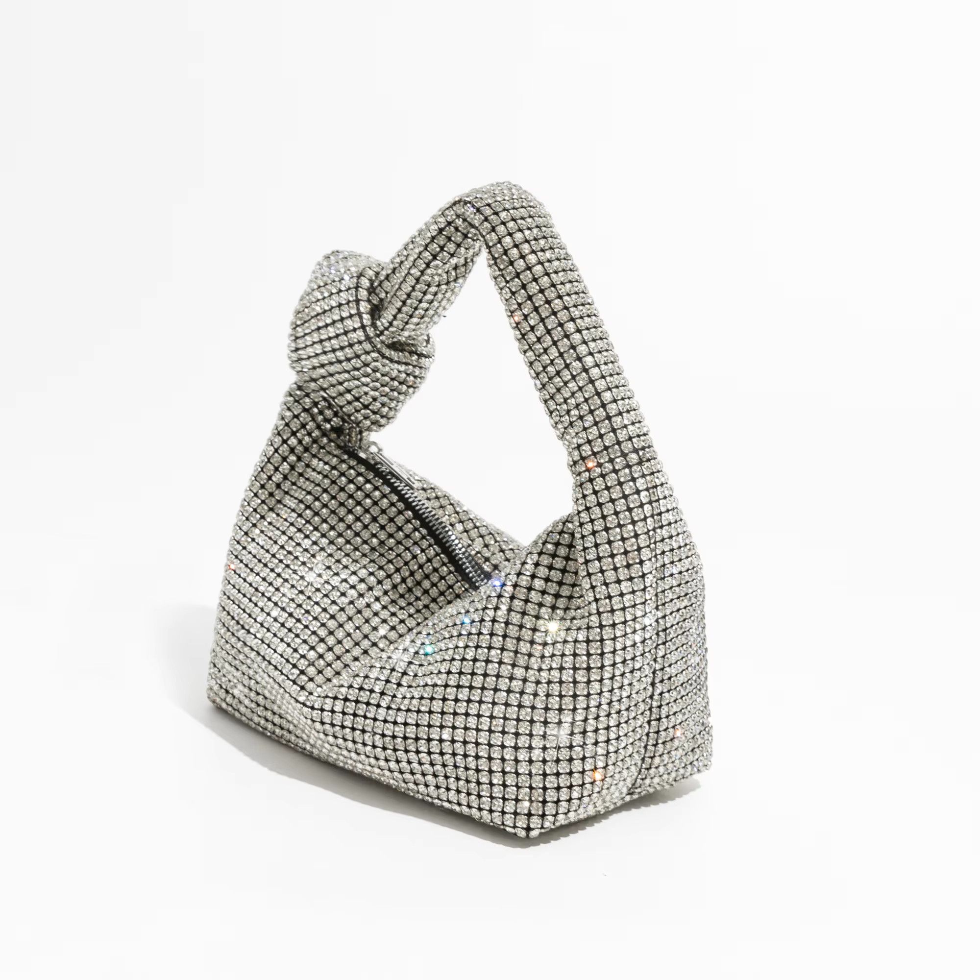 Designer Luxury Rhinestones Knot Bag Size ONE SIZE - 2 Thumbnail