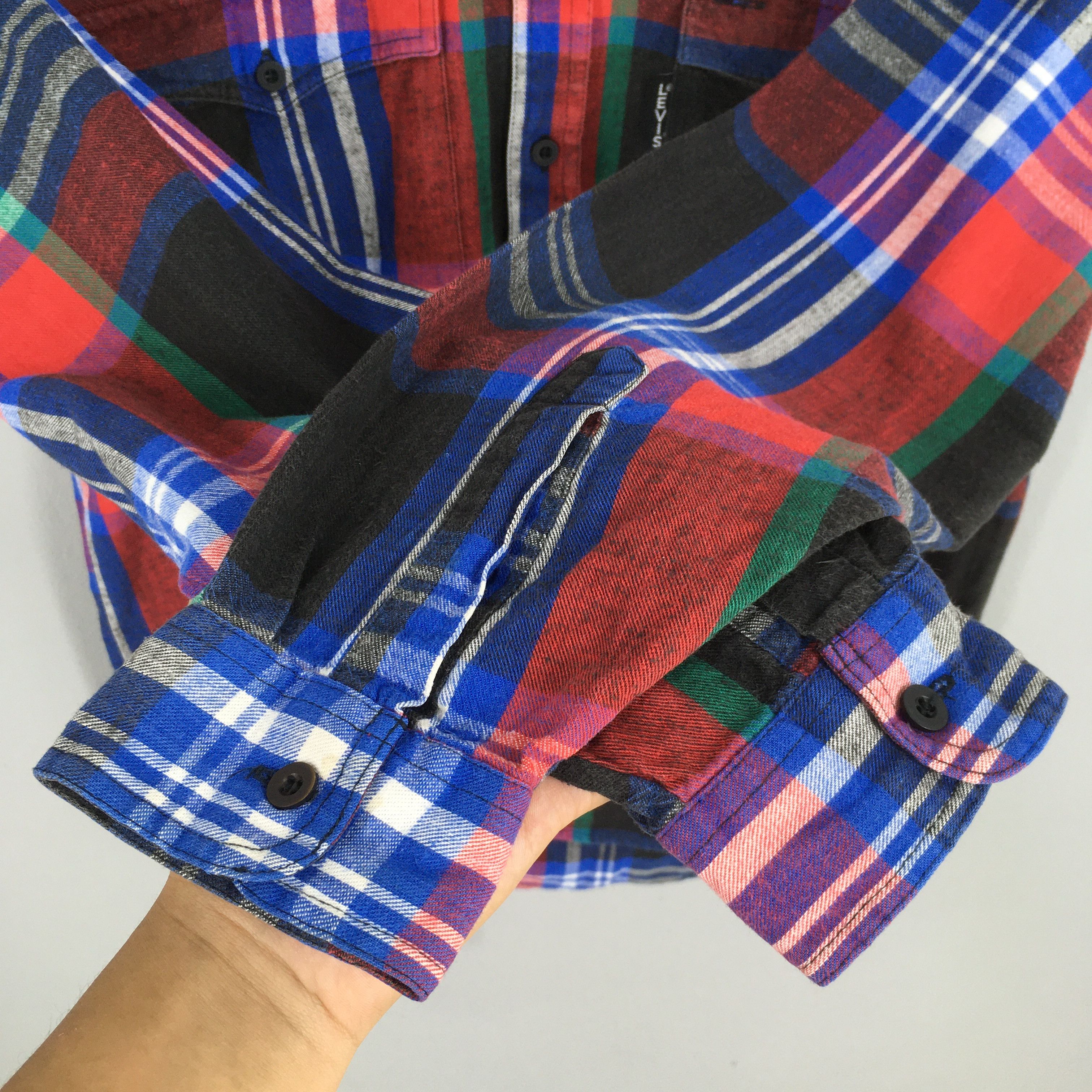 Flannel × Levi's × Levi's Vintage Clothing Vintage 90s Levis Strauss Checkered Flannel Shirt Medium Size US M / EU 48-50 / 2 - 4 Thumbnail