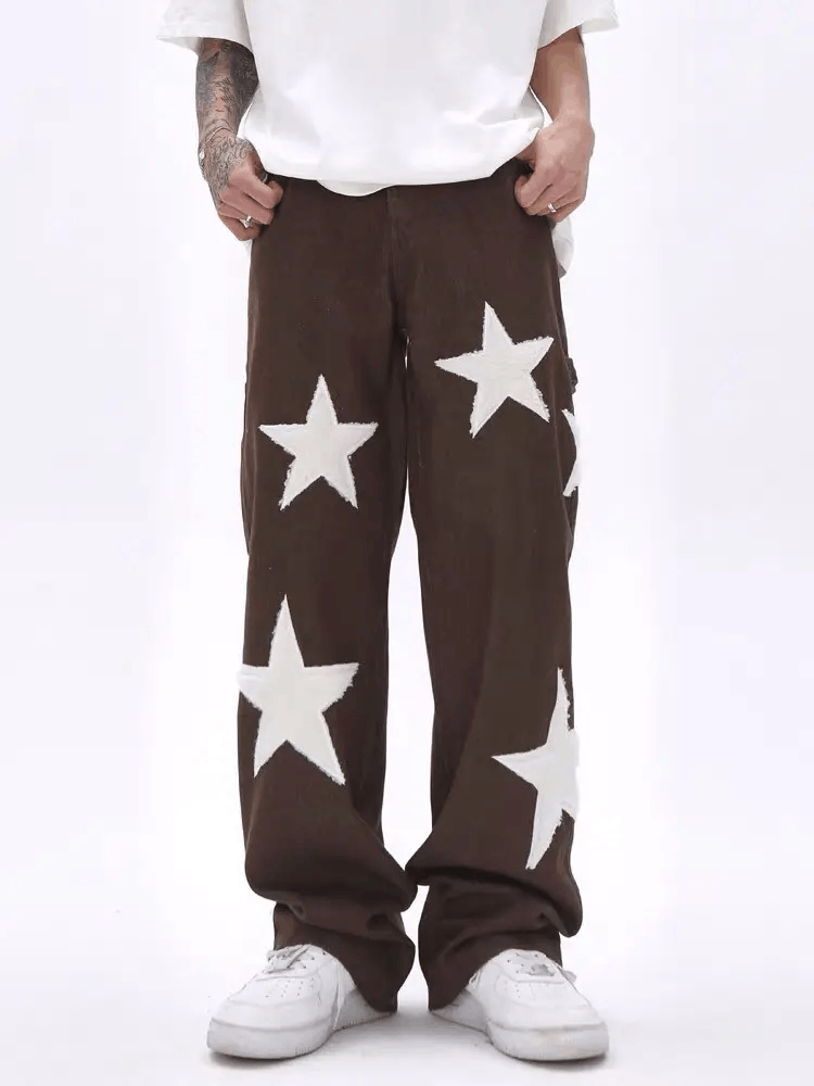 Japanese Brand × Vintage Avant garde y2k star pants Size US 32 / EU 48 - 2 Thumbnail