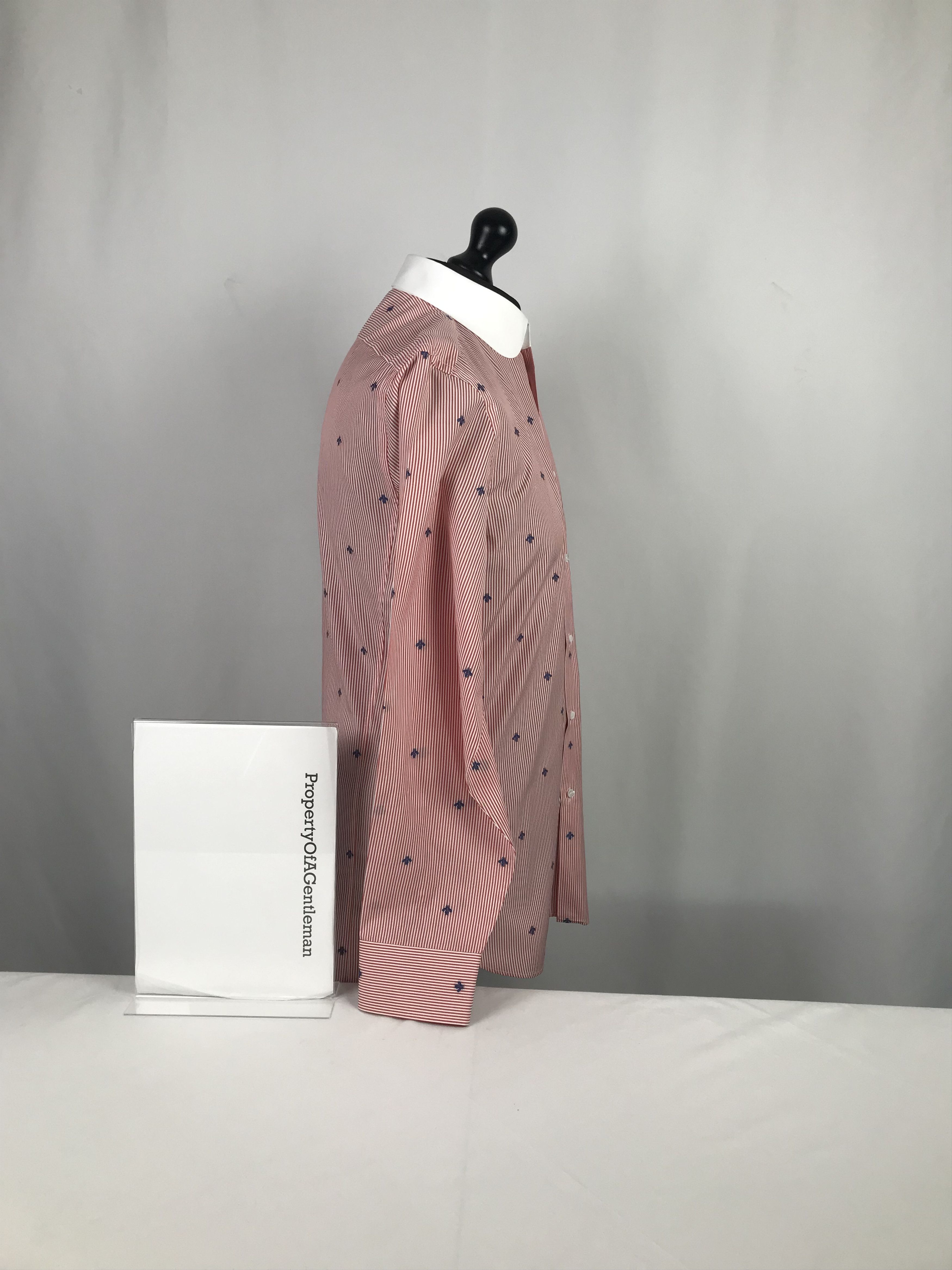 Gucci Gucci Bee Red & White Stripe Soft Shirt Size US L / EU 52-54 / 3 - 2 Thumbnail