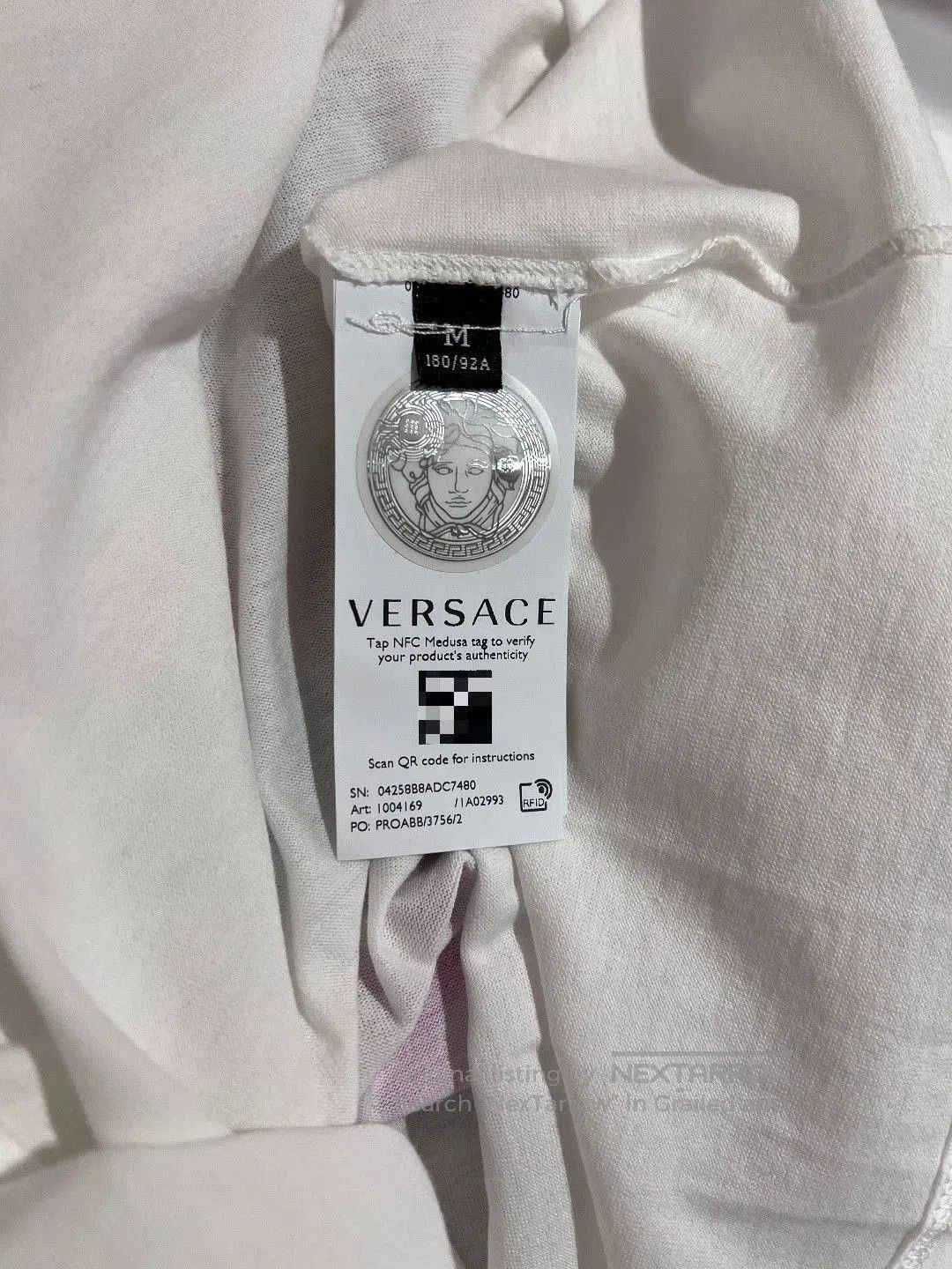 Versace VERSACE Multi Letter Print Cotton Tee. Size US S / EU 44-46 / 1 - 7 Thumbnail