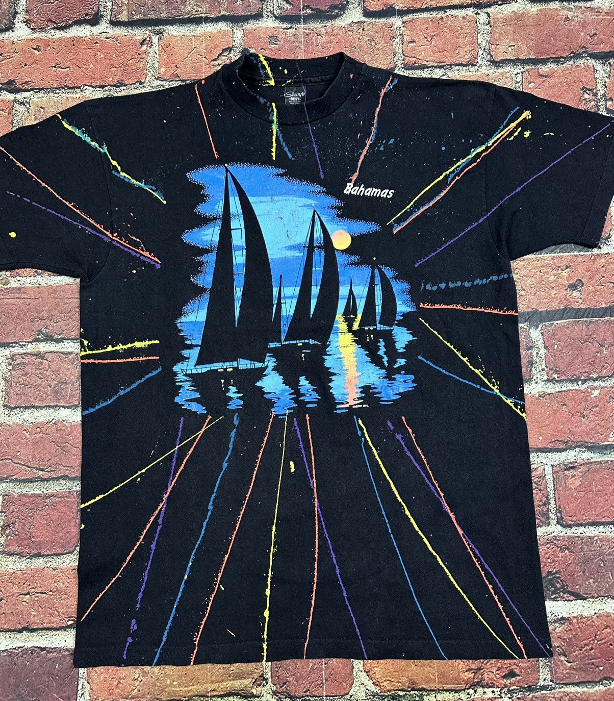 Other Vintage Sailing Tee Bahamas Paint Splatter All Over Print Size US XL / EU 56 / 4 - 3 Thumbnail