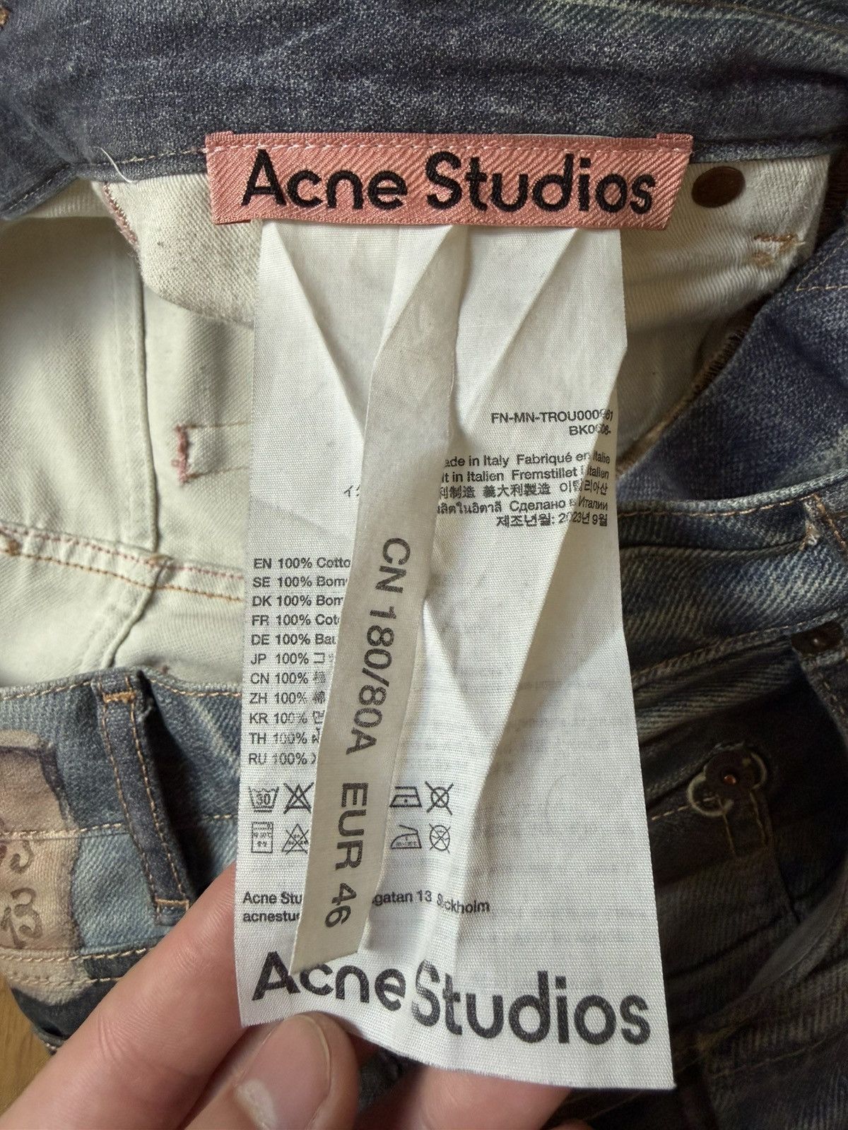 Acne Studios Acne Studios Trompe l'oeil Cowboy/Leather Jeans Size US 30 / EU 46 - 4 Thumbnail