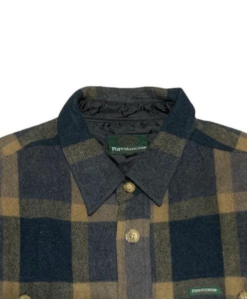 Japanese Brand Vintage 90s Plaid Wool Flannel Shirt Jacket By Forestmesse Size US XL / EU 56 / 4 - 4 Thumbnail