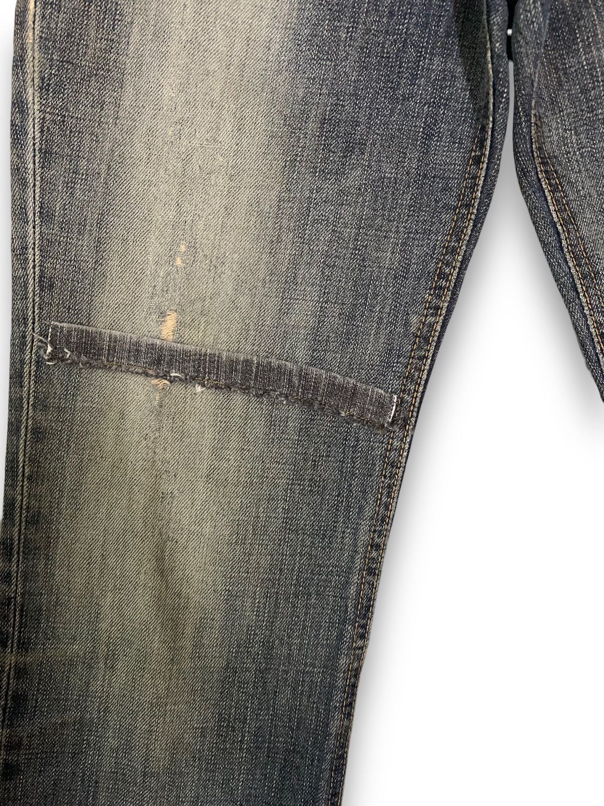 Edwin Vintage Edwin x Something Pour Femme Distressed Flared Jeans Size 28" / US 6 / IT 42 - 7 Thumbnail