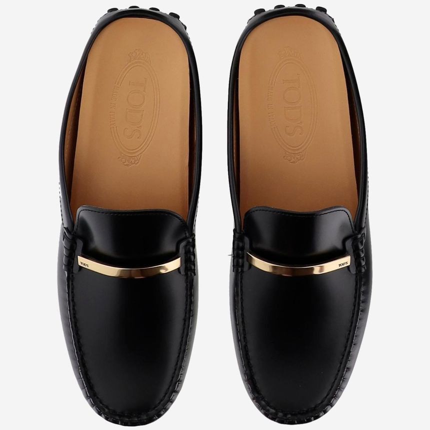 Tod's o1s22i1n0325 Calfskin Slip-on Loafers in Black Size US 6 / IT 36 - 3 Thumbnail