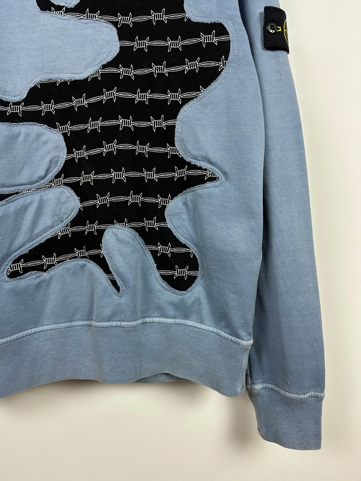Stone Island Stone Island Custom Garment Dyed Blue Sweatshirt Size US L / EU 52-54 / 3 - 11 Thumbnail