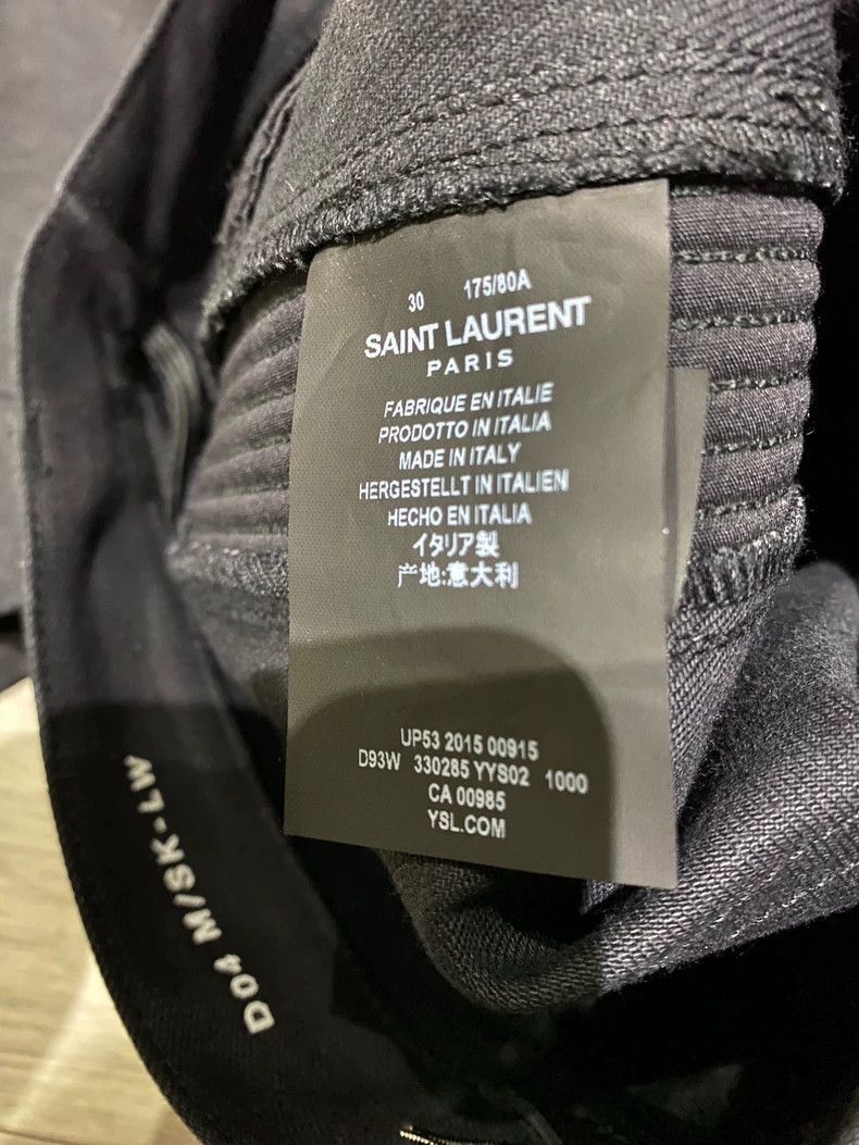 Saint Laurent Paris Saint Laurent Paris Splicing motorcycle jeans-2506 Size US 30 / EU 46 - 7 Thumbnail