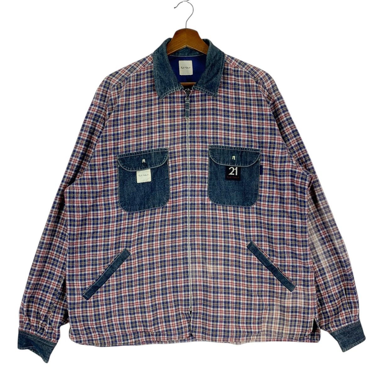 Karl Helmut Vintage Karl Helmut Tartan Style Zip Jacket Size US L / EU 52-54 / 3 - 1 Thumbnail