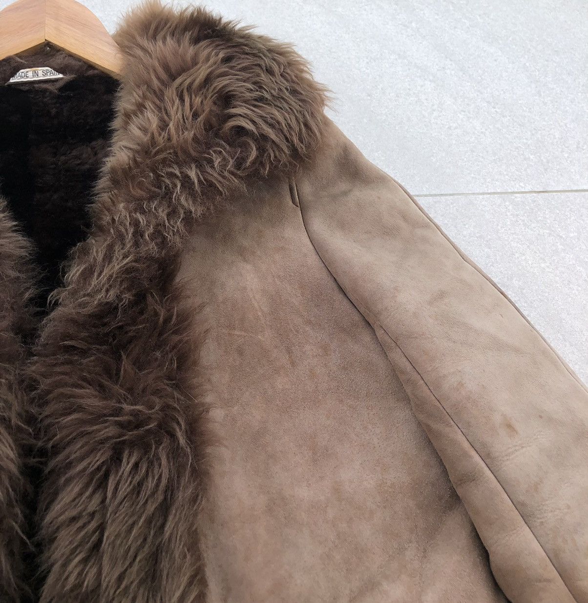 Genuine Leather S.A. ESPANAPIEL FAUX FUR & LEATHER SHERLING FASHION JACKET Size M / US 6-8 / IT 42-44 - 4 Thumbnail