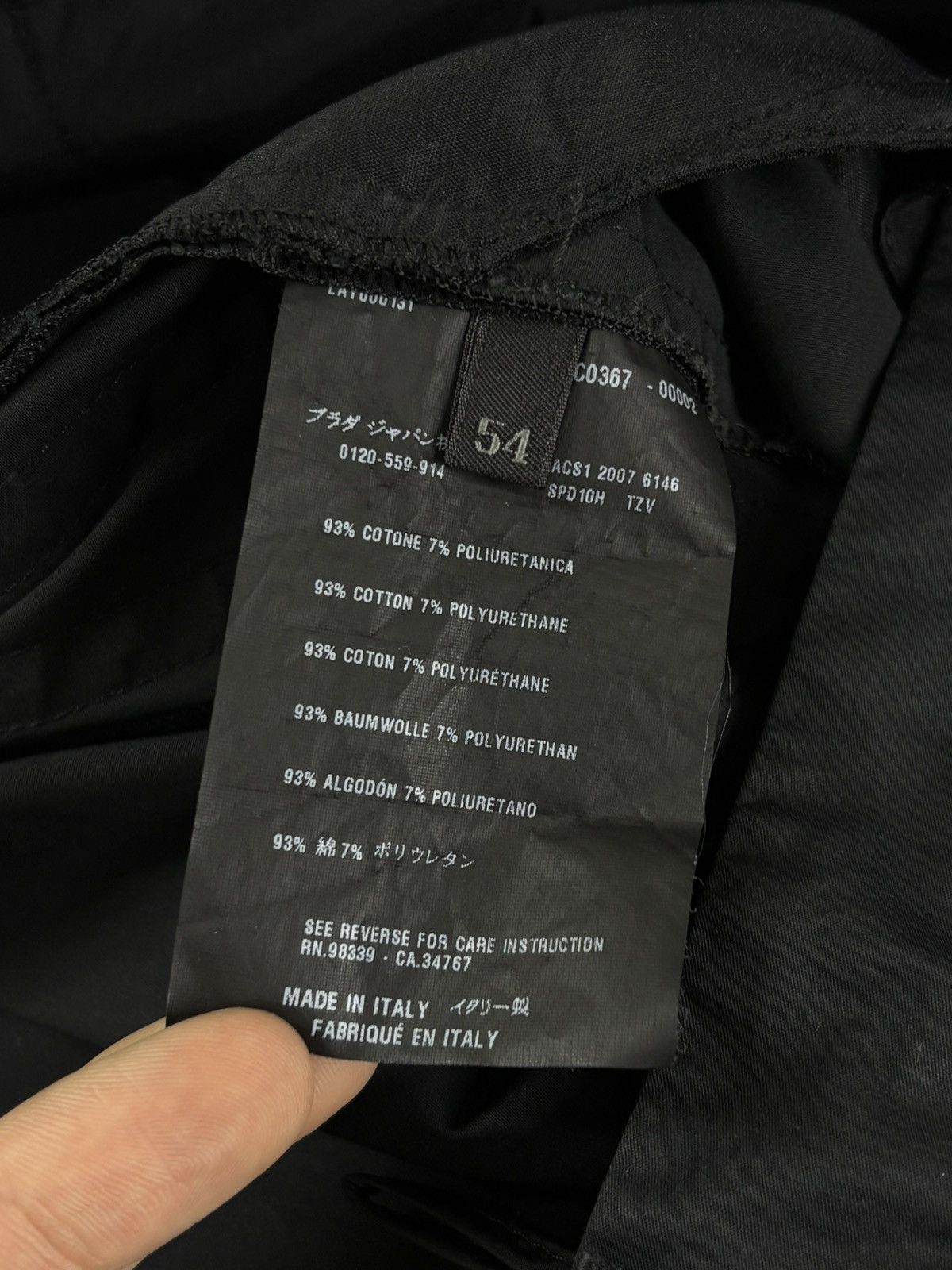 Prada Prada 2000s Black Technical Pants With Blue Sides Stripes Size US 36 / EU 52 - 24 Thumbnail