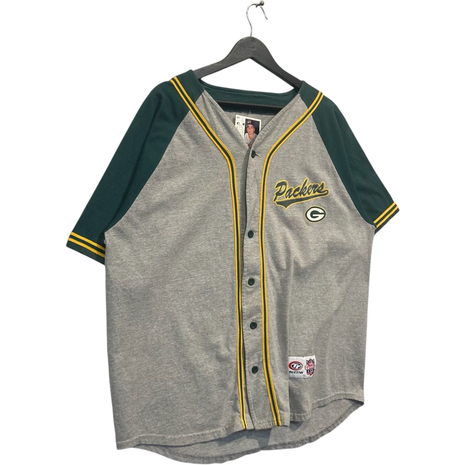 Vintage Vintage TrueFan Green Bay Packers Button Logo NFL Jersey XL Size US XL / EU 56 / 4 - 4 Thumbnail