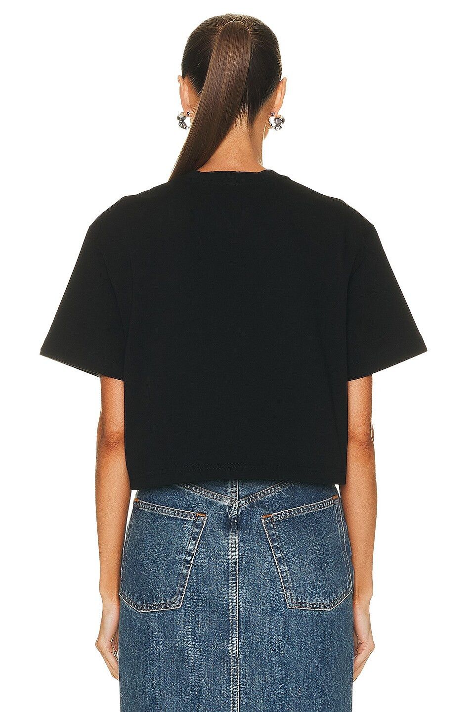 Bottega Veneta o1n1vont1224 Relaxed Fit Heavy Jersey T-Shirt in Black Size XL / US 12-14 / IT 48-50 - 3 Thumbnail