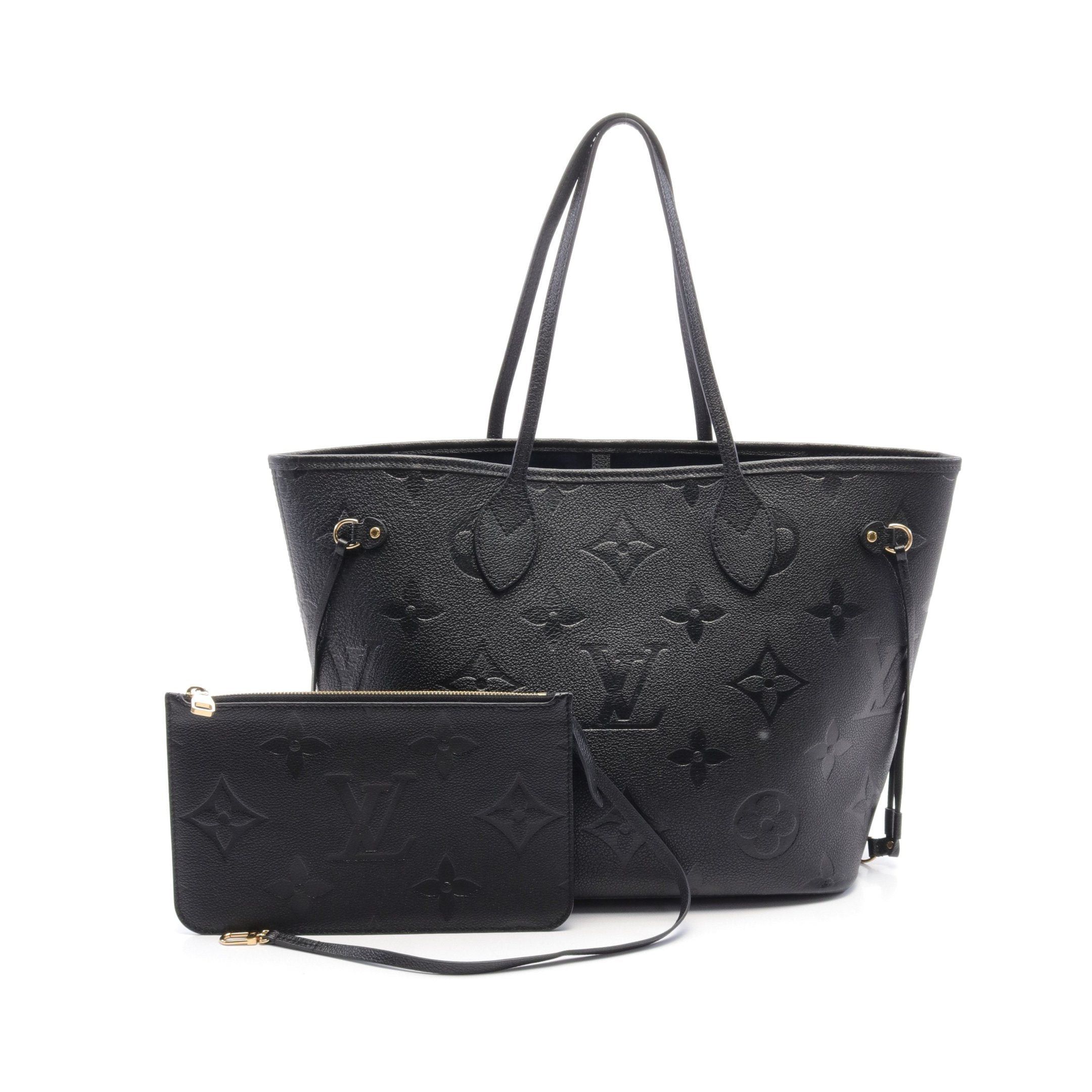 Louis Vuitton Louis Vuitton Neverfull Mm Monogram Empreinte Noir Shoulder Bag Tote Leather Black Size ONE SIZE - 1 Thumbnail